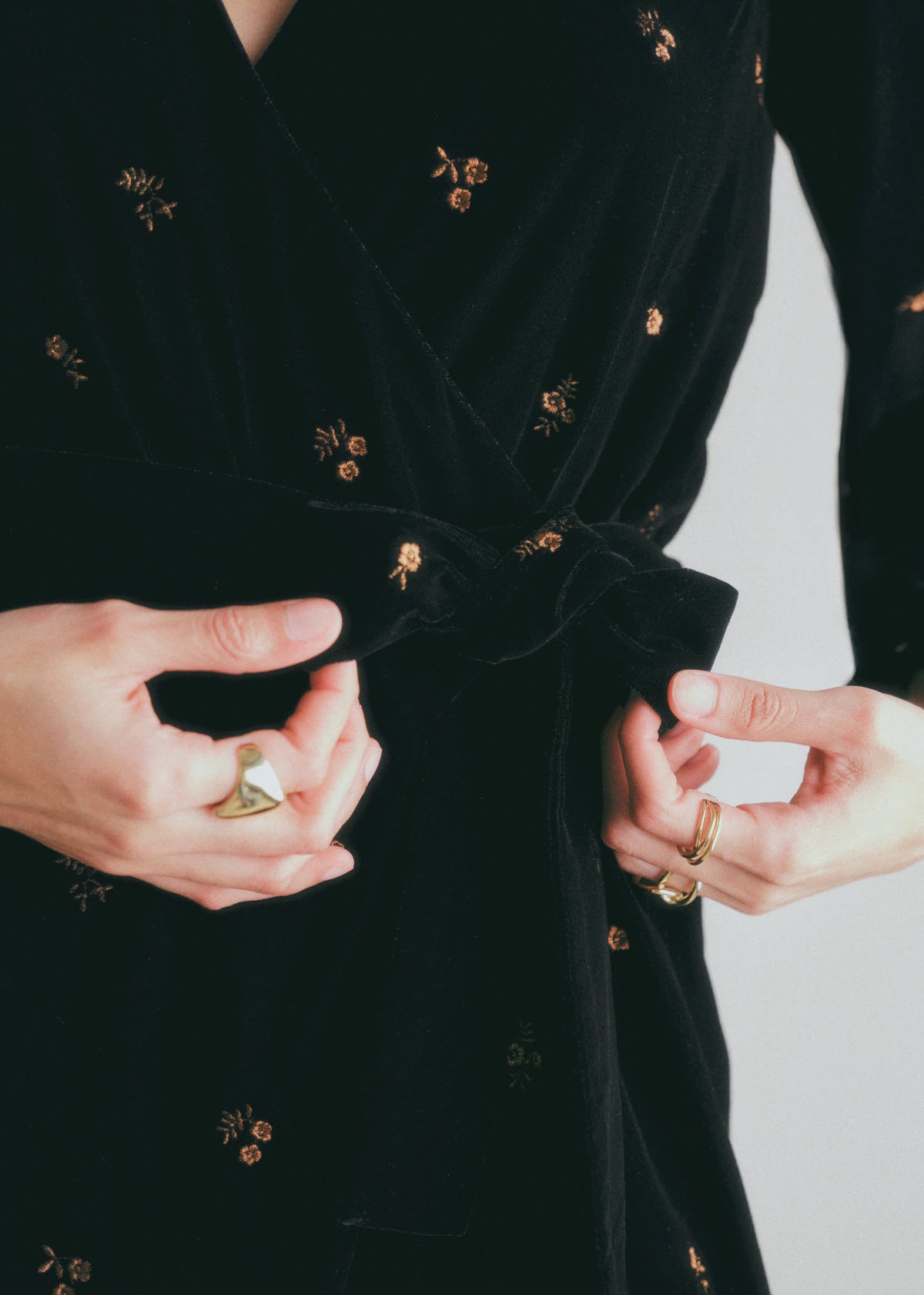 Robe Adelina - Cuivre fond noir
