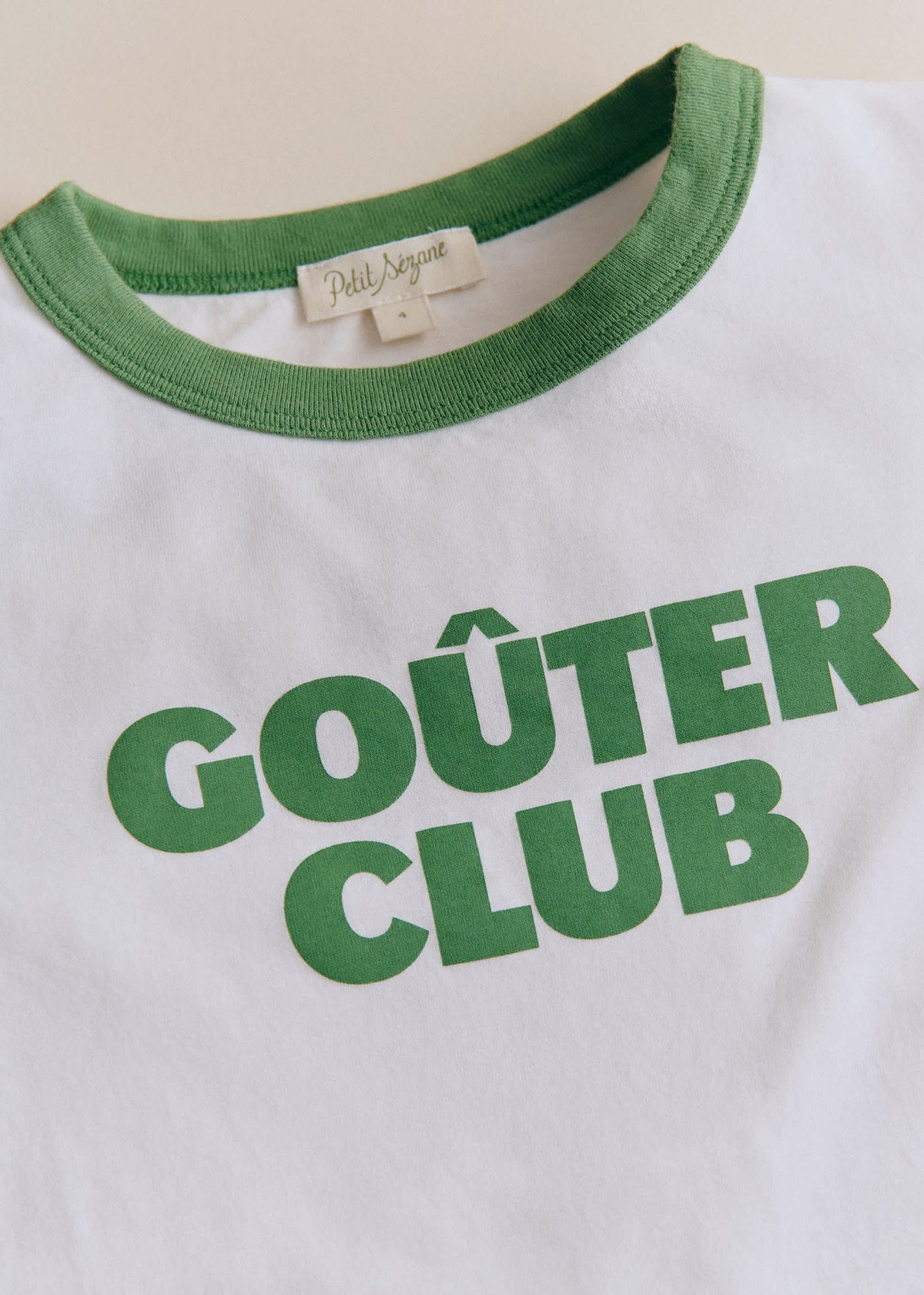 T-Shirt Goûter Club - Ecru / Vert