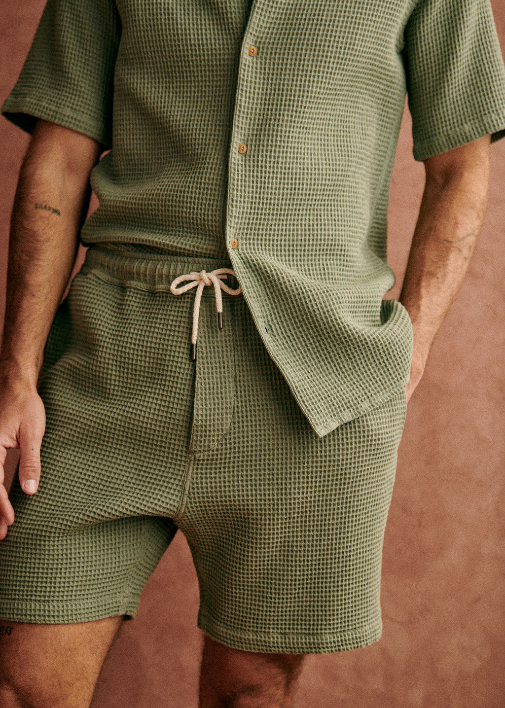 Short Priam Gaufré - Vert