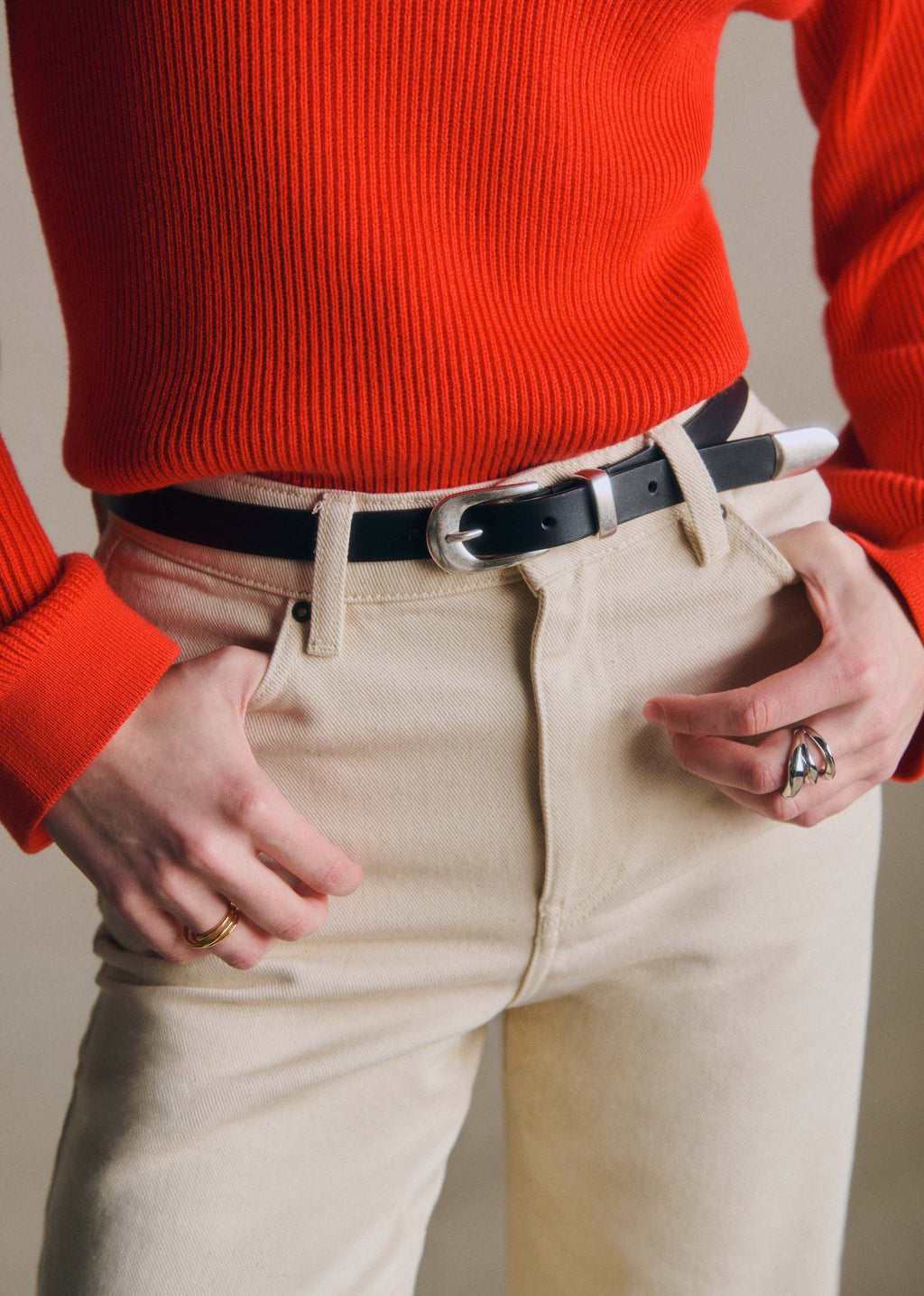 Ceinture Billy - Noir Lisse Héritage