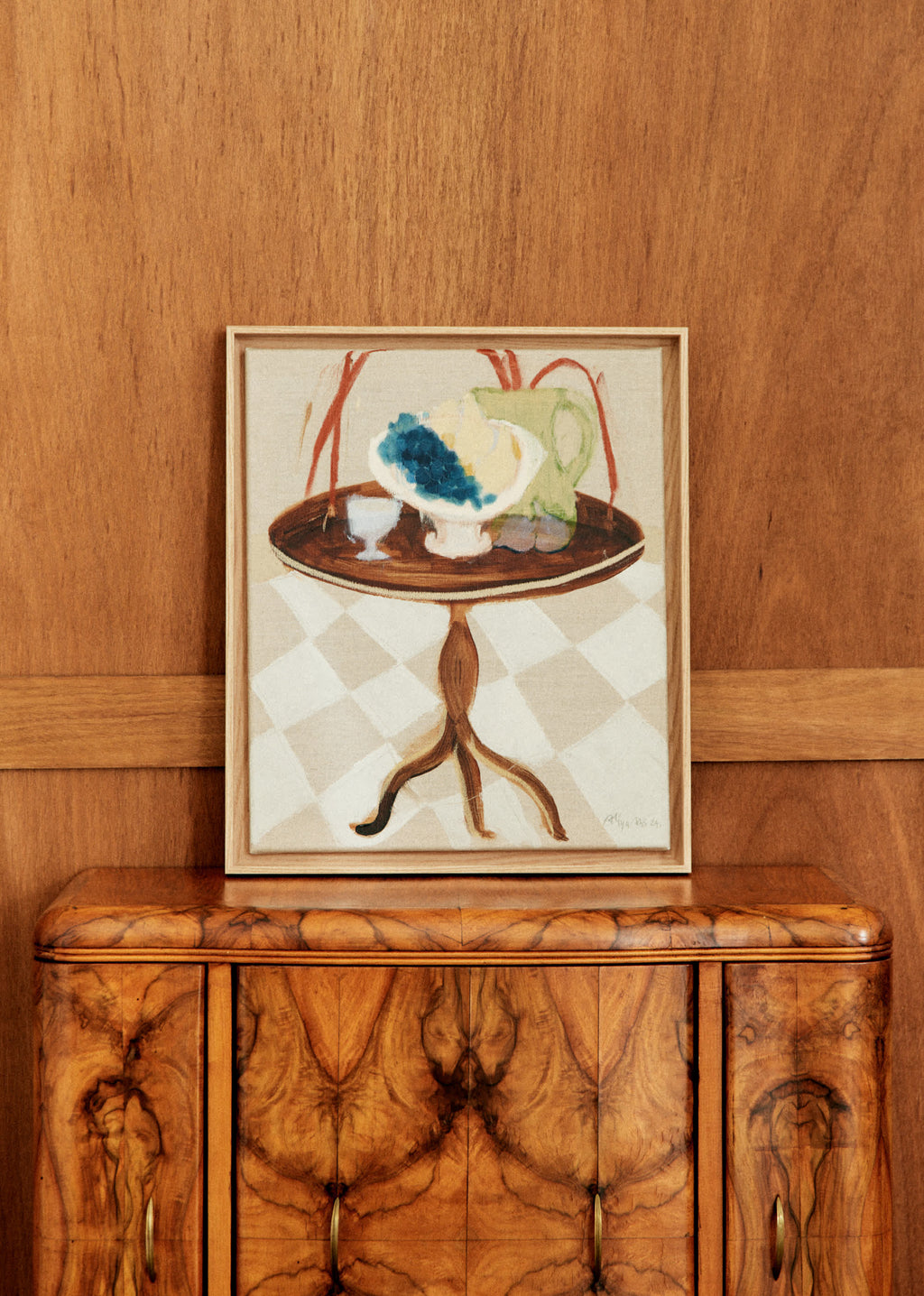 Toile Aliya Abs - Format 55 x 65 cm - Still life in the living room