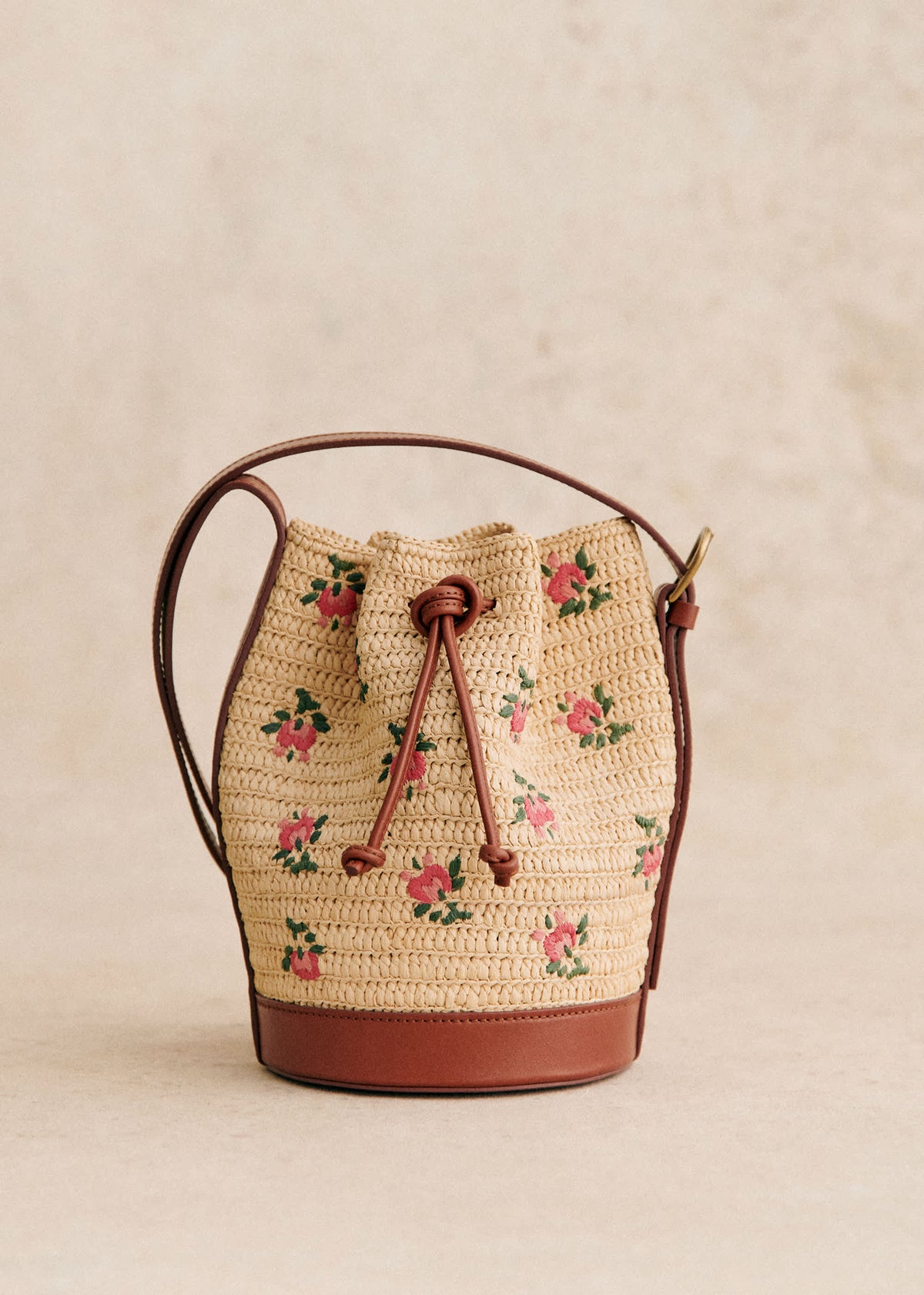 Bourse Mini Farrow - Broderies Petites Fleurs Roses