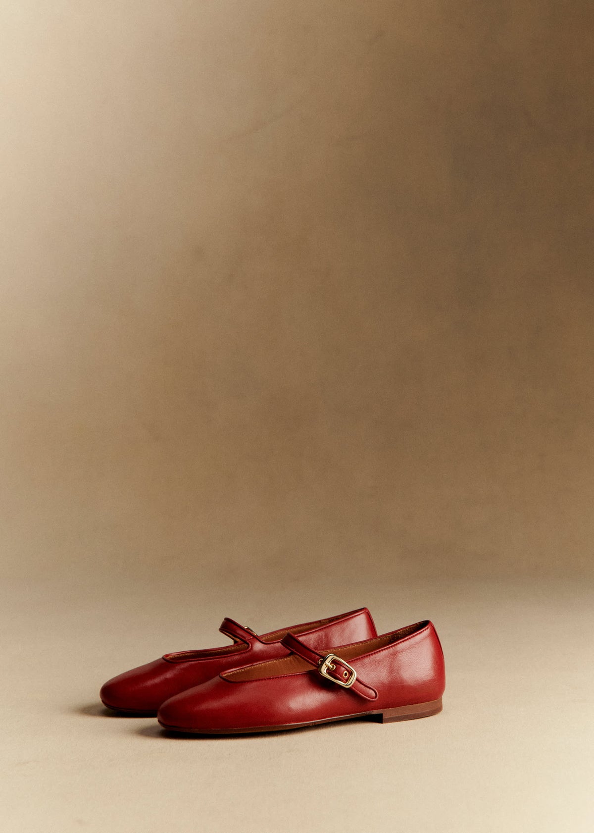 Ballerines Low Valentin - Rouge Lisse
