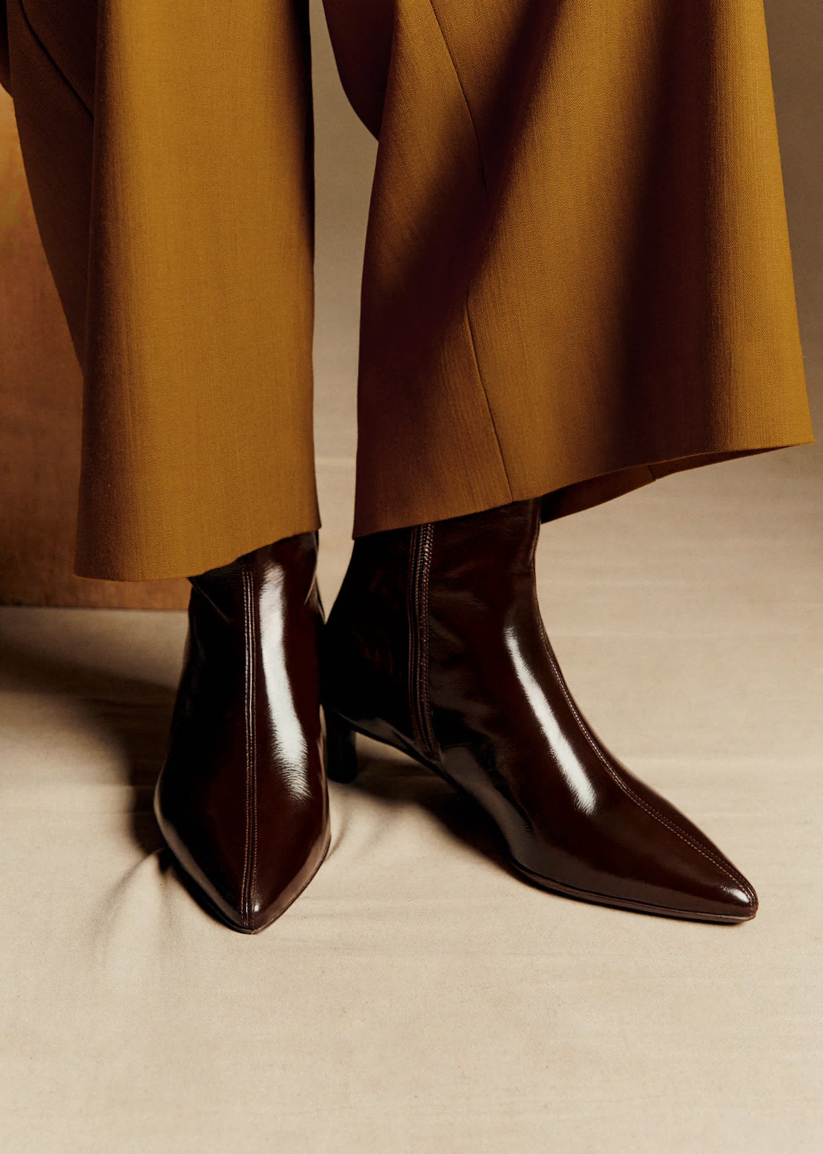 Bottines Garance - Chocolat vernis