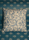Coussin - Sézane x Antoinette poisson - Imprimé Oiseaux Bleus