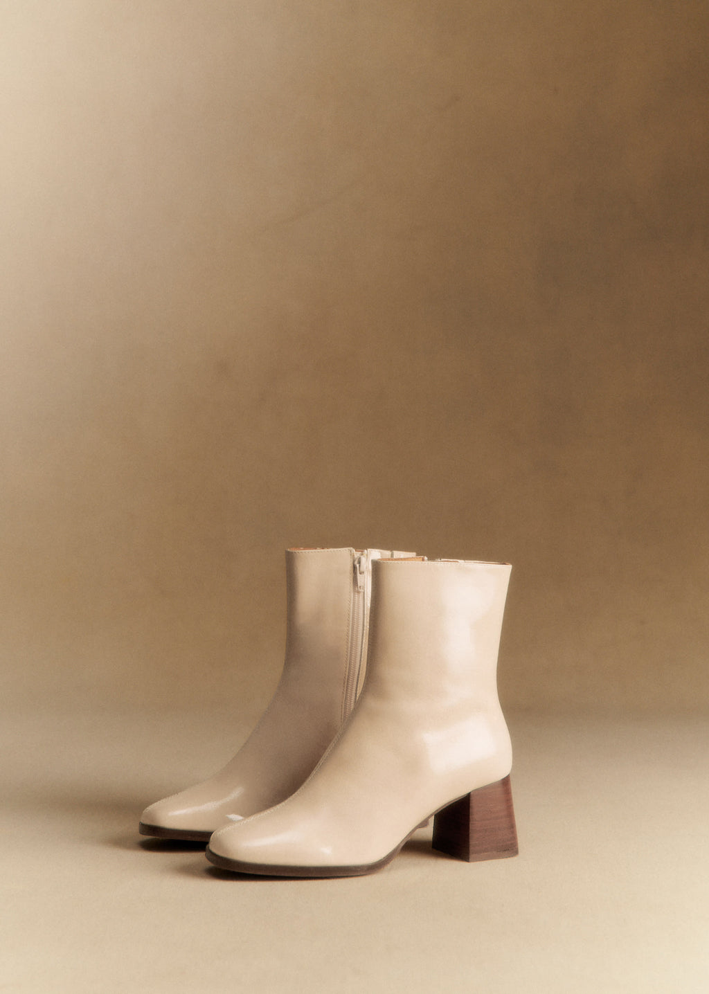 Bottines Axelle - Ecru Vernis