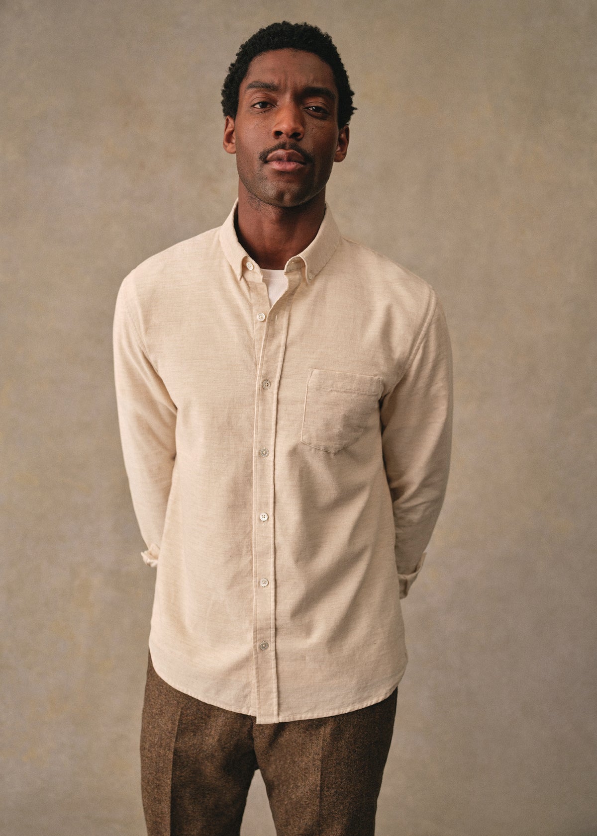 Chemise Charlie Velours - Beige Chiné