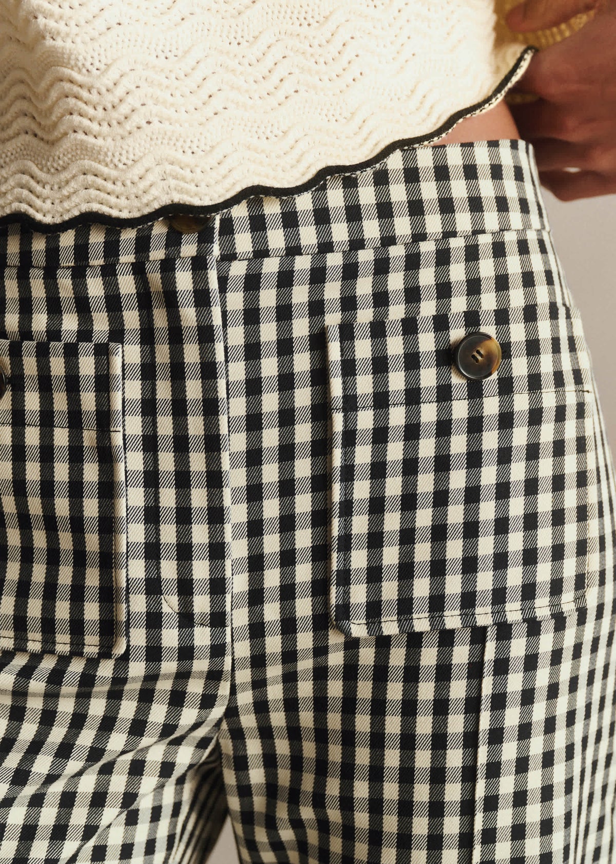 Pantalon Dan - Vichy Noir Blanc