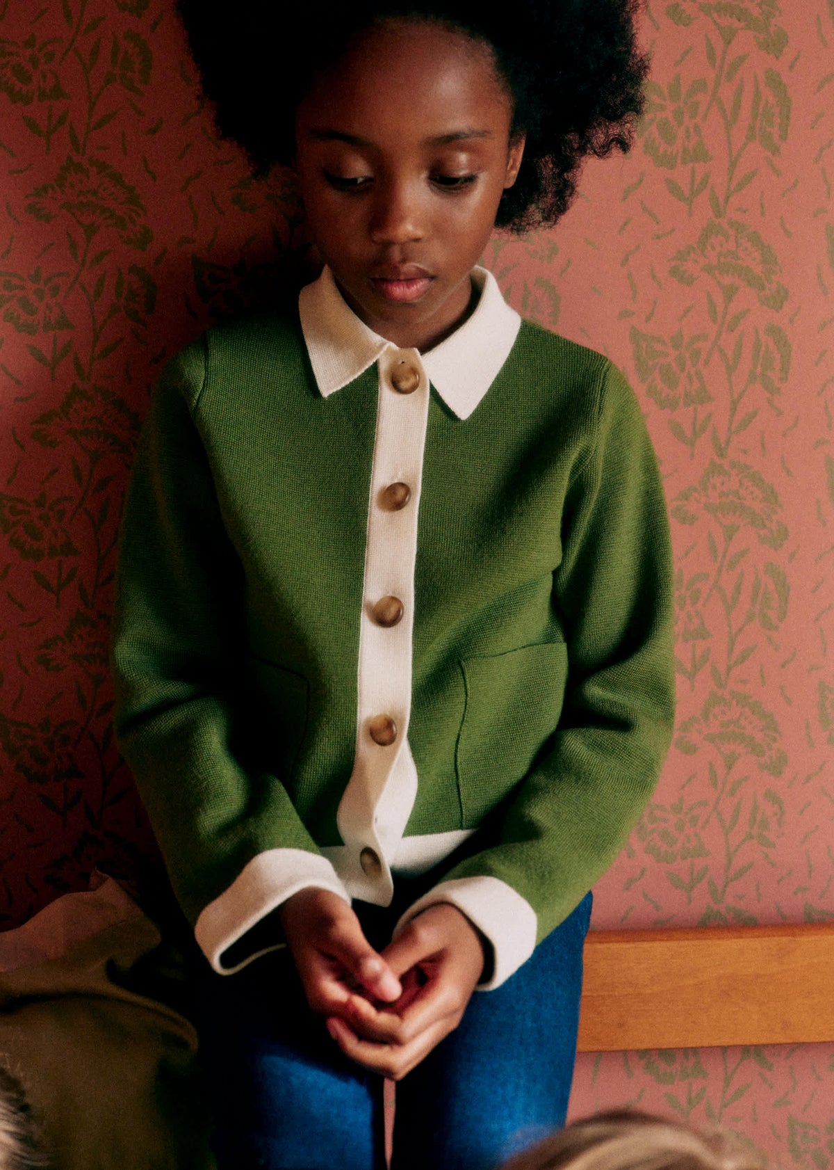 Gilet Betty - Kaki / Écru