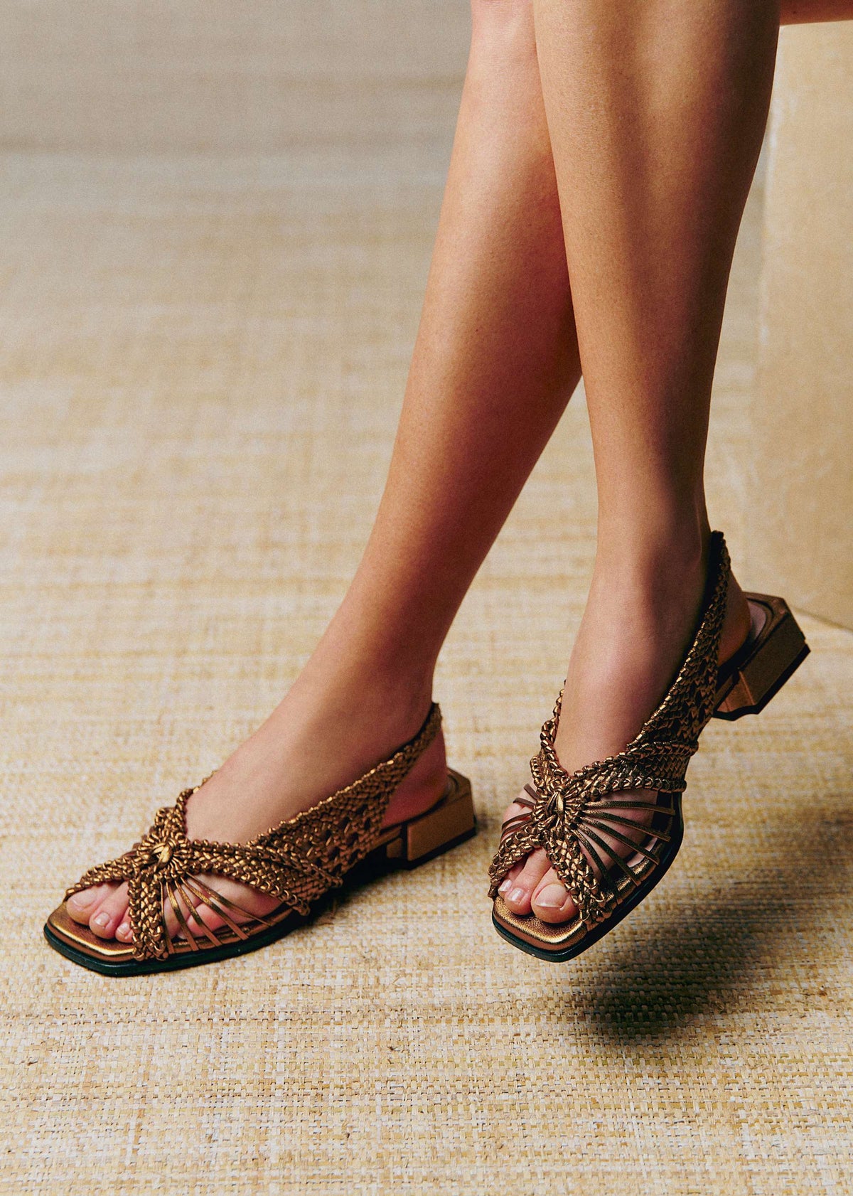 Sandales Martha - CFM Souliers x Éditions Sézane - Métal Bronze