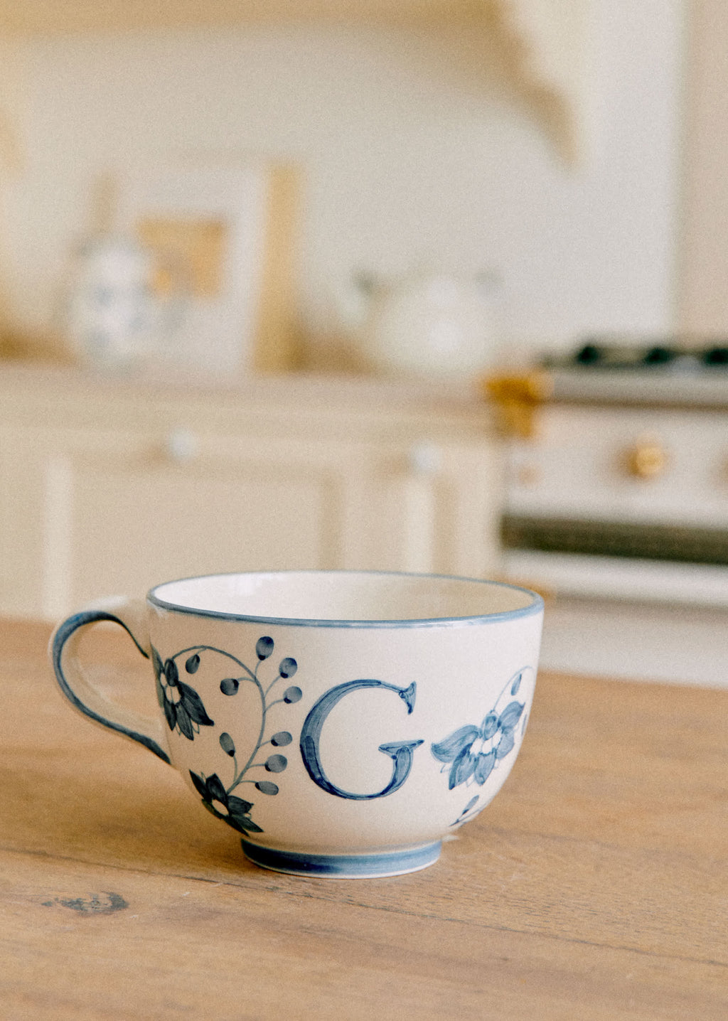 Tasse Poème - Bleu orage - Lettre G