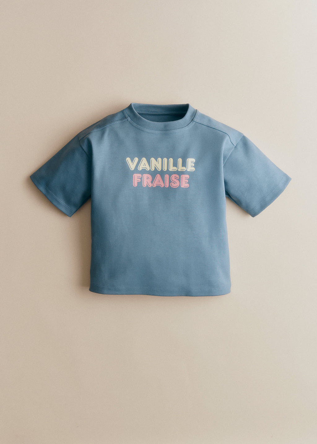T-Shirt Vanille Fraise - Bleu Pastel