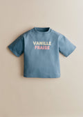 T-Shirt Vanille Fraise - Bleu Pastel
