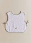 Bavoir - Rayures Broderie Fleurs