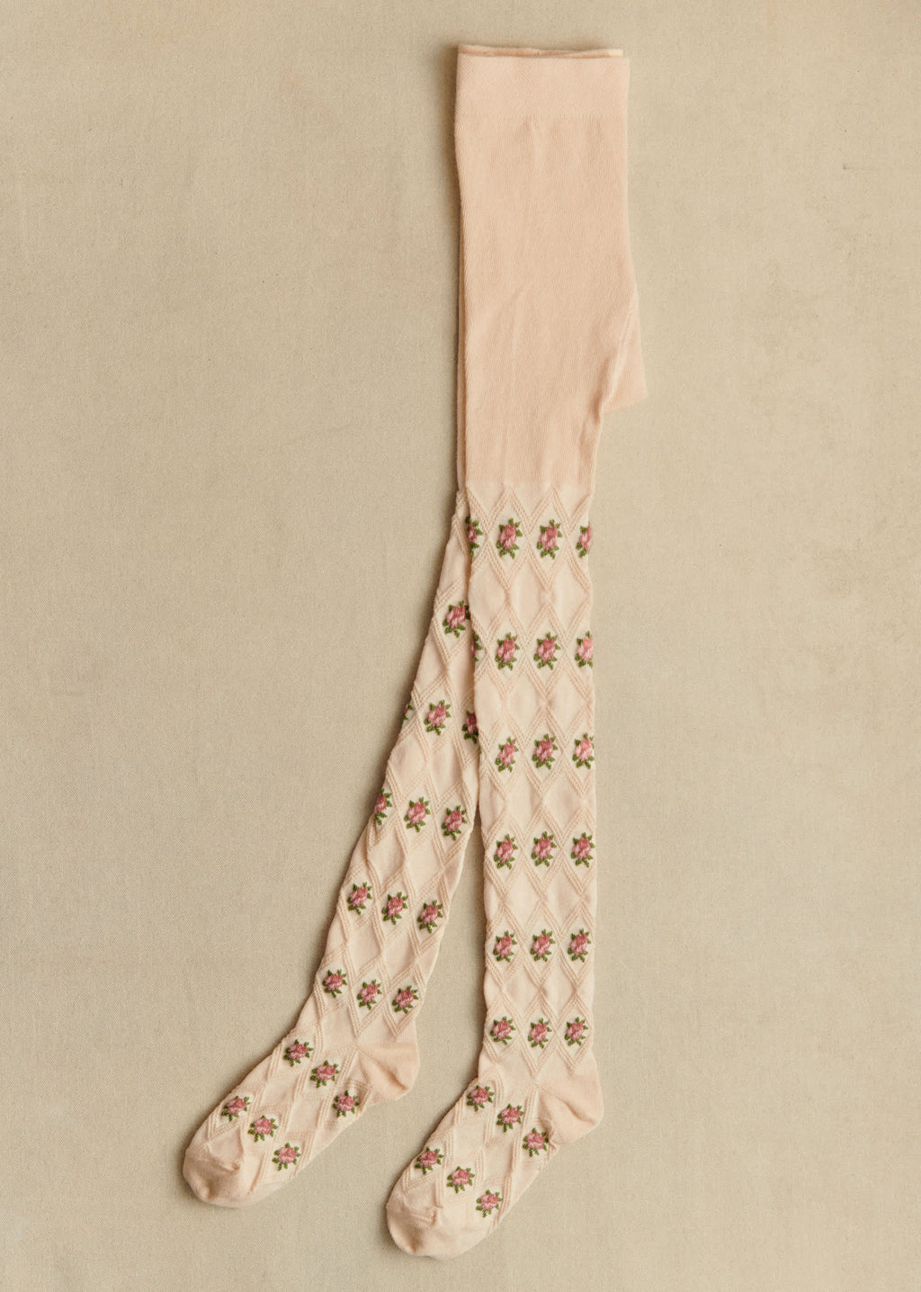 Collant Julia - Ecru Fleurs