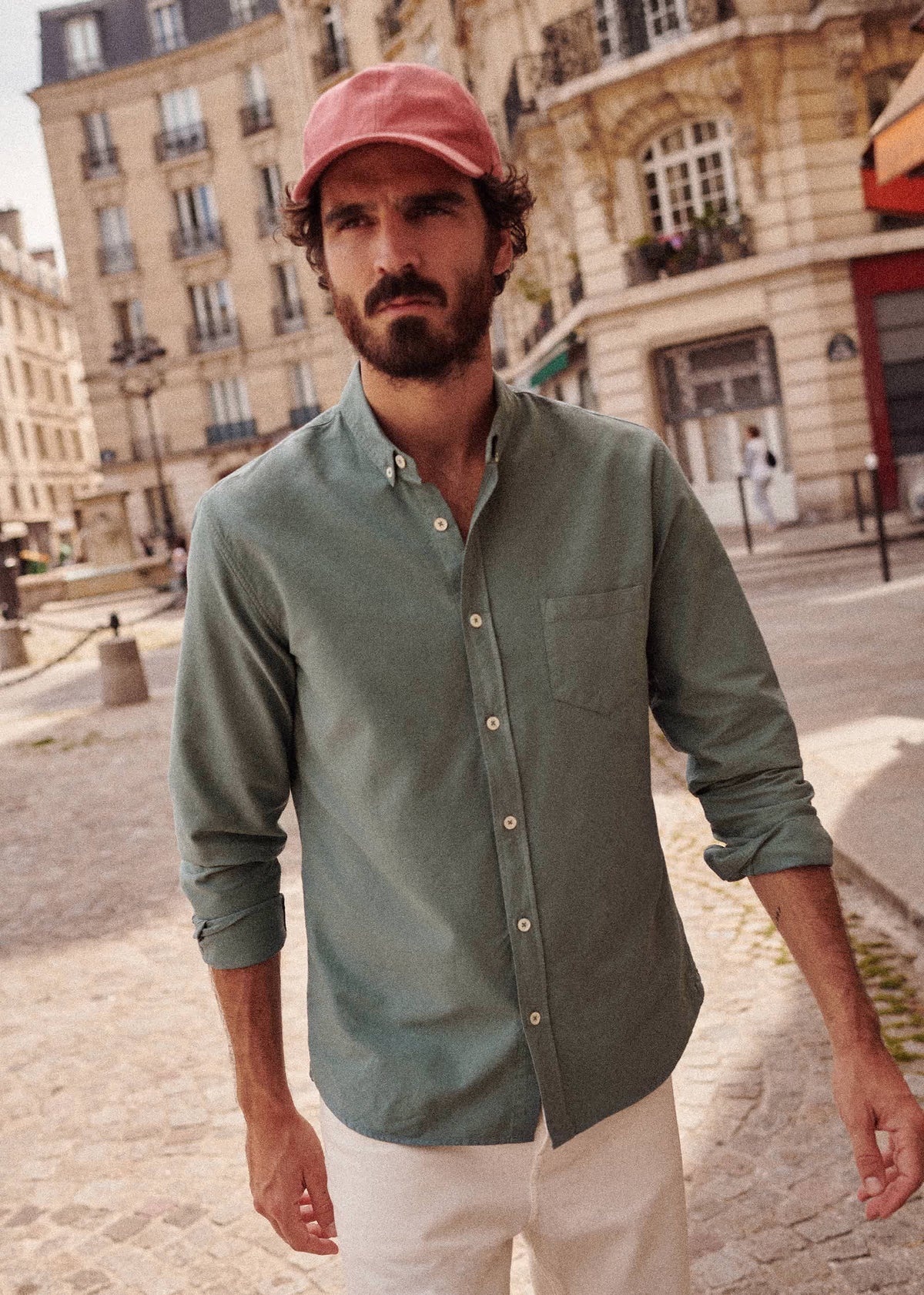 Chemise Charlie Oxford - Vert Argile