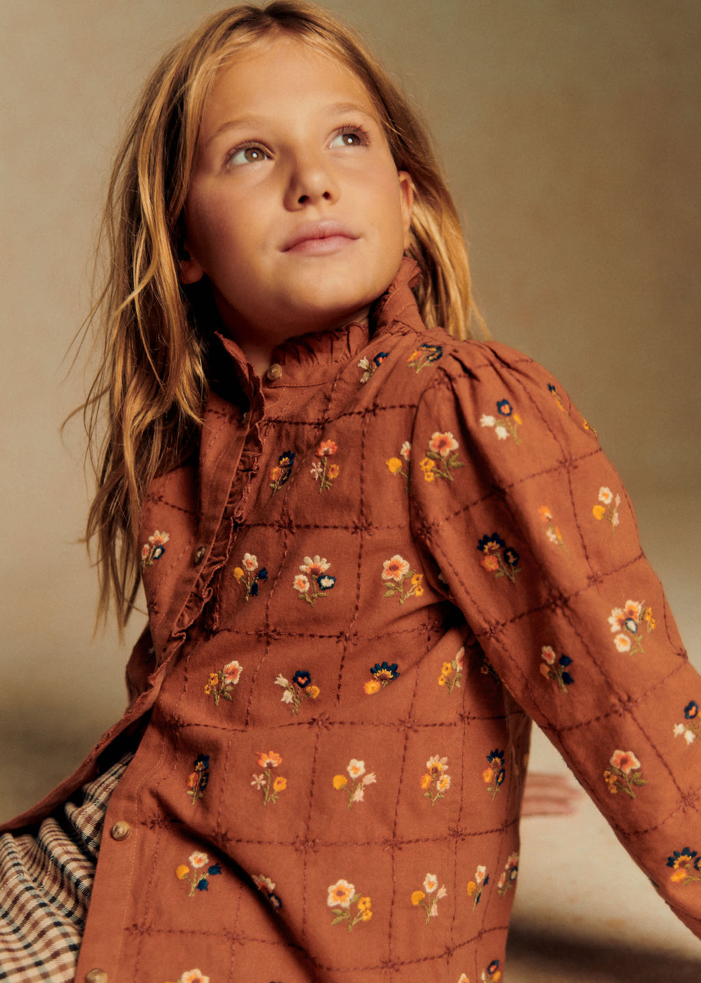 Chemise Chlo - Caramel / Broderie Herbier