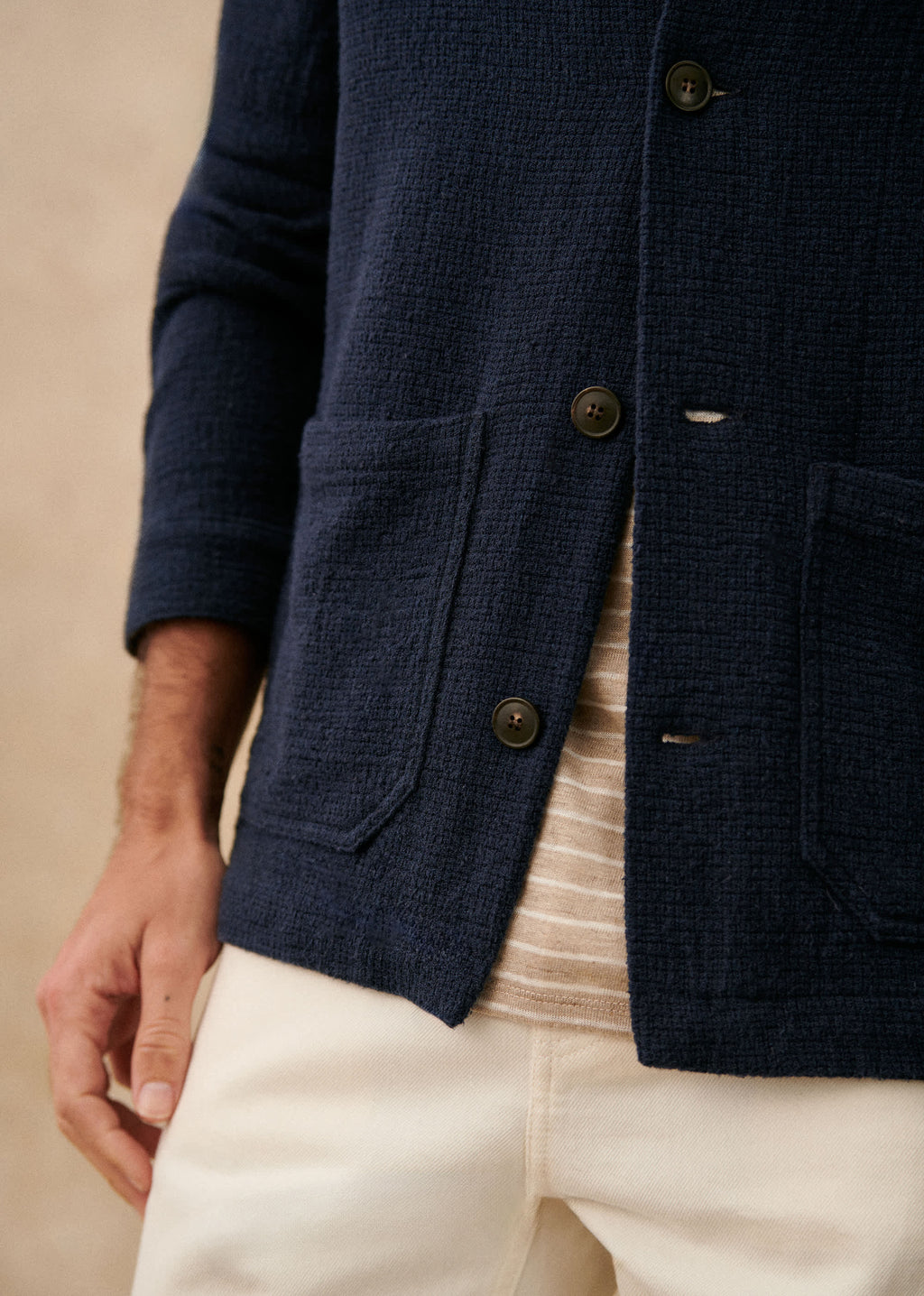 Veste Irwin - Marine texturé