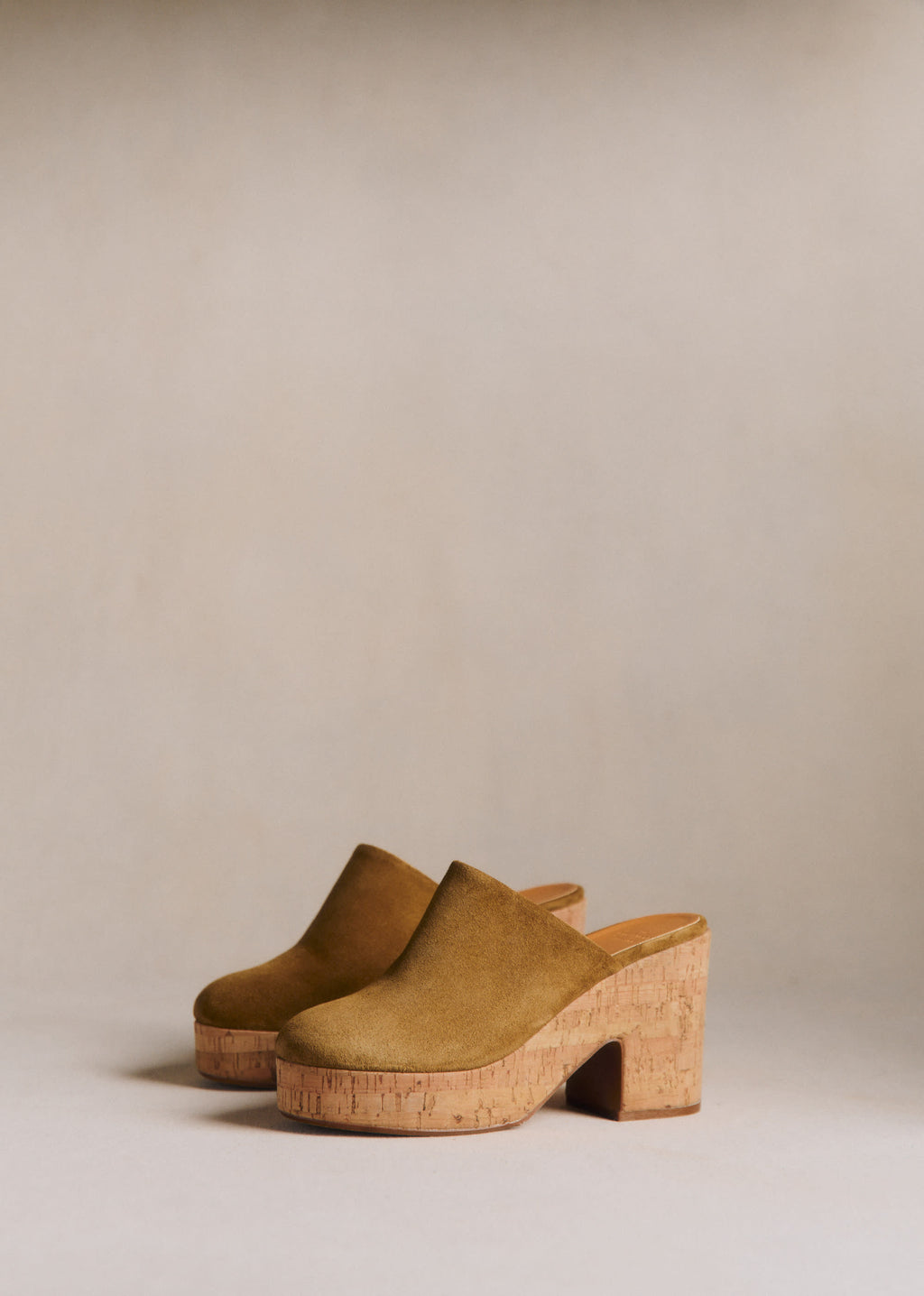 Mules high Callie - Taupe