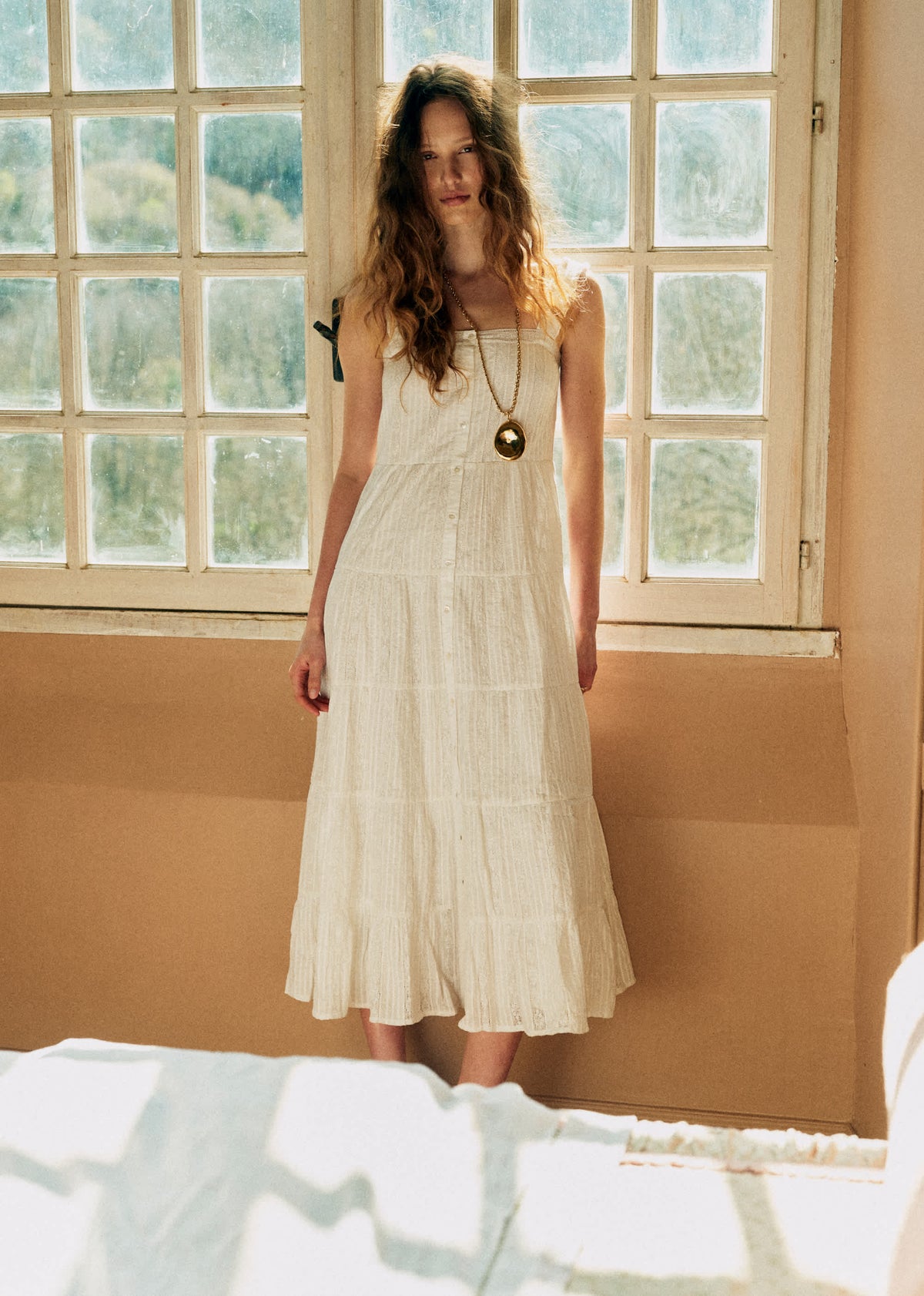 Robe Rama - Broderie Unie Ecru