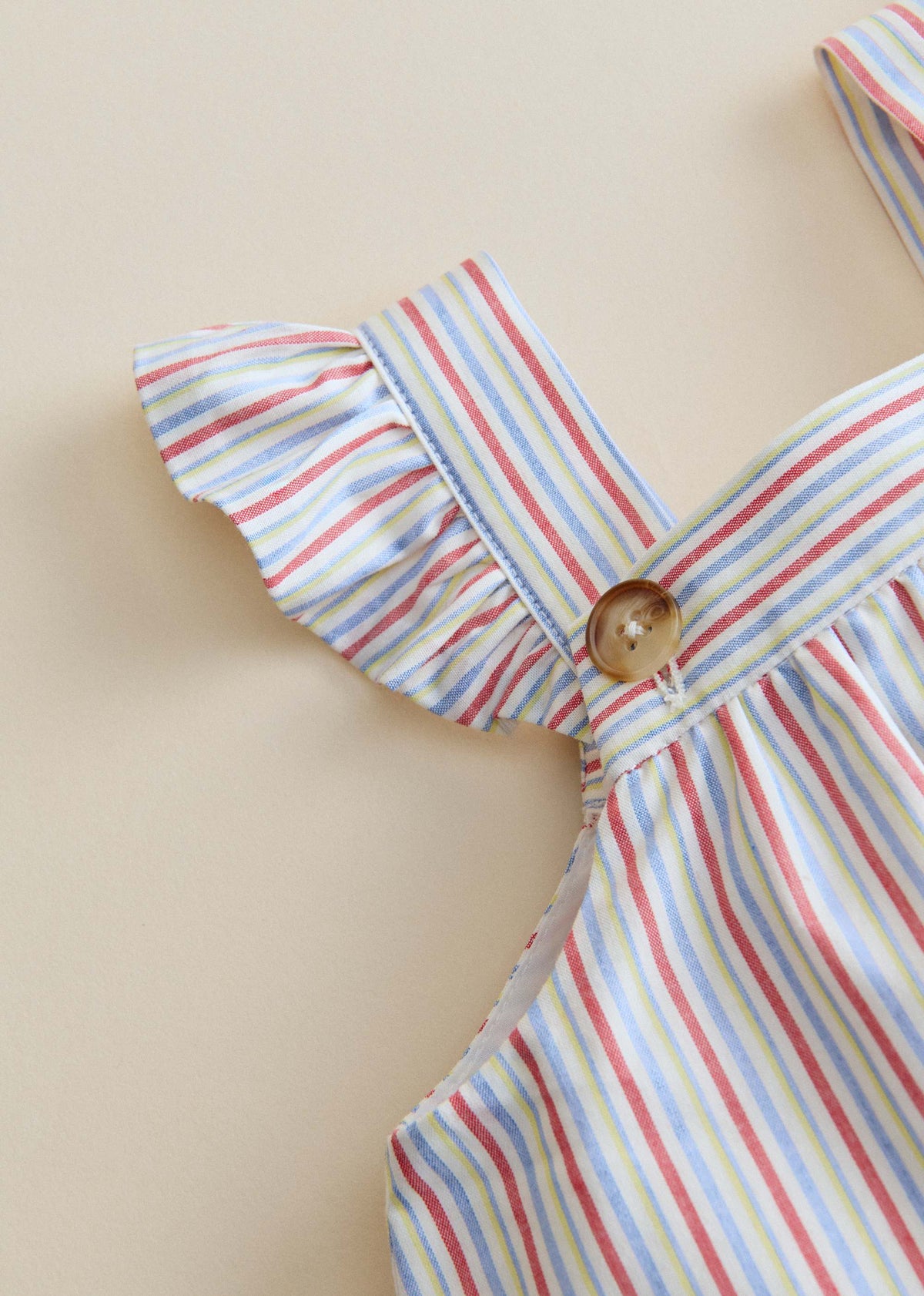 Robe Lucile - Rayure Rouge Bleu Jaune