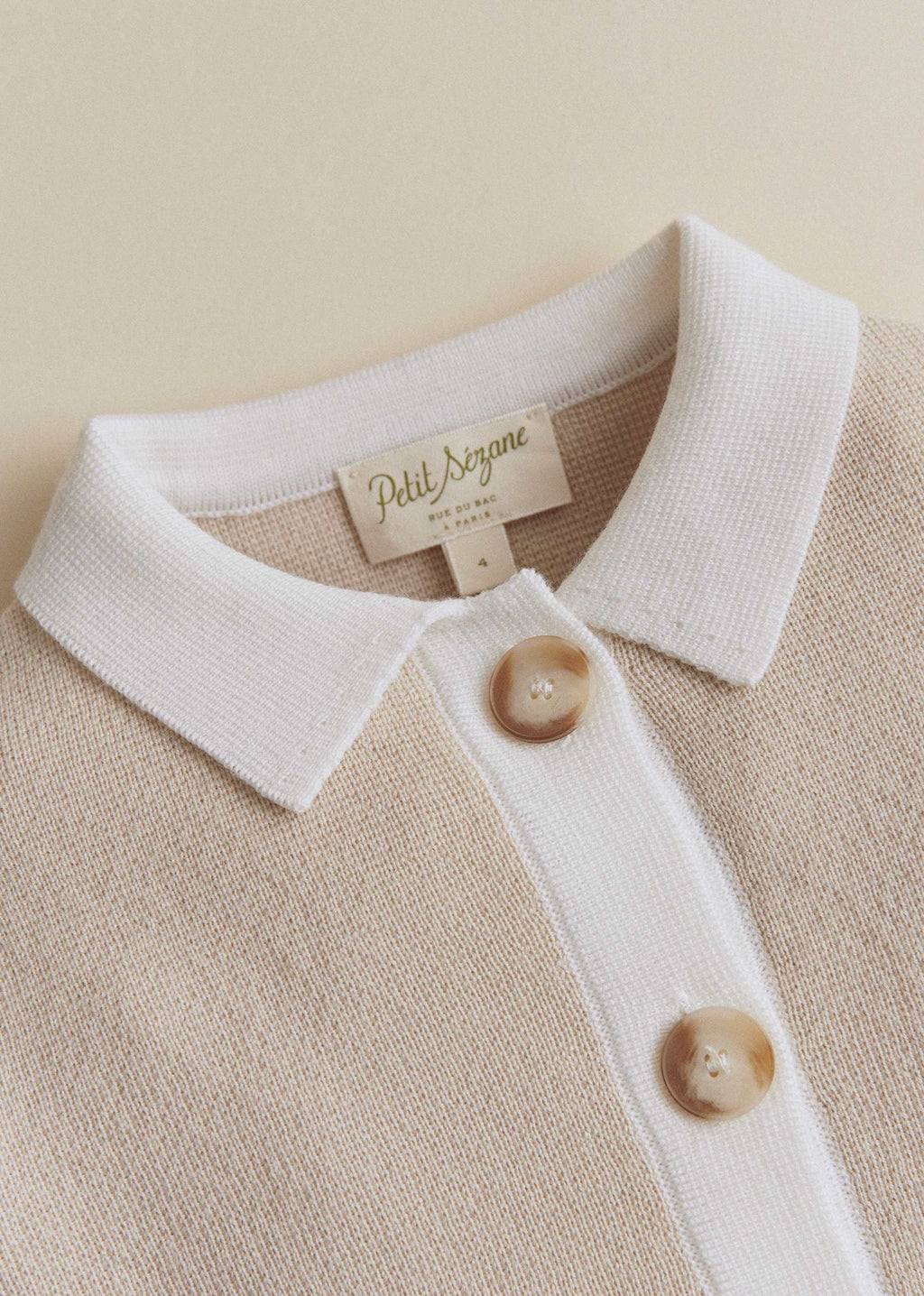 Gilet Betty - Vanille Détails Écru