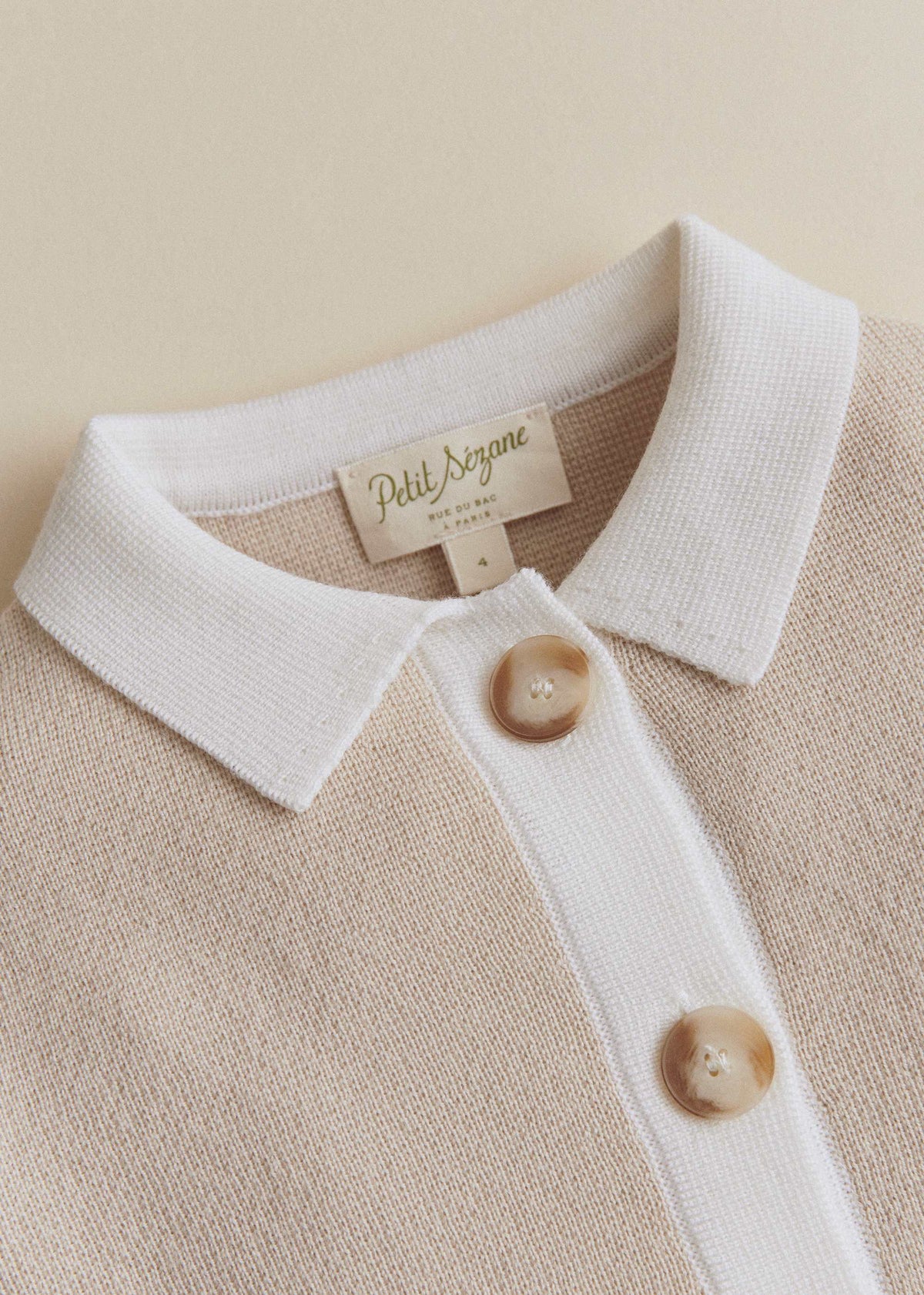 Gilet Betty - Vanille Détails Écru