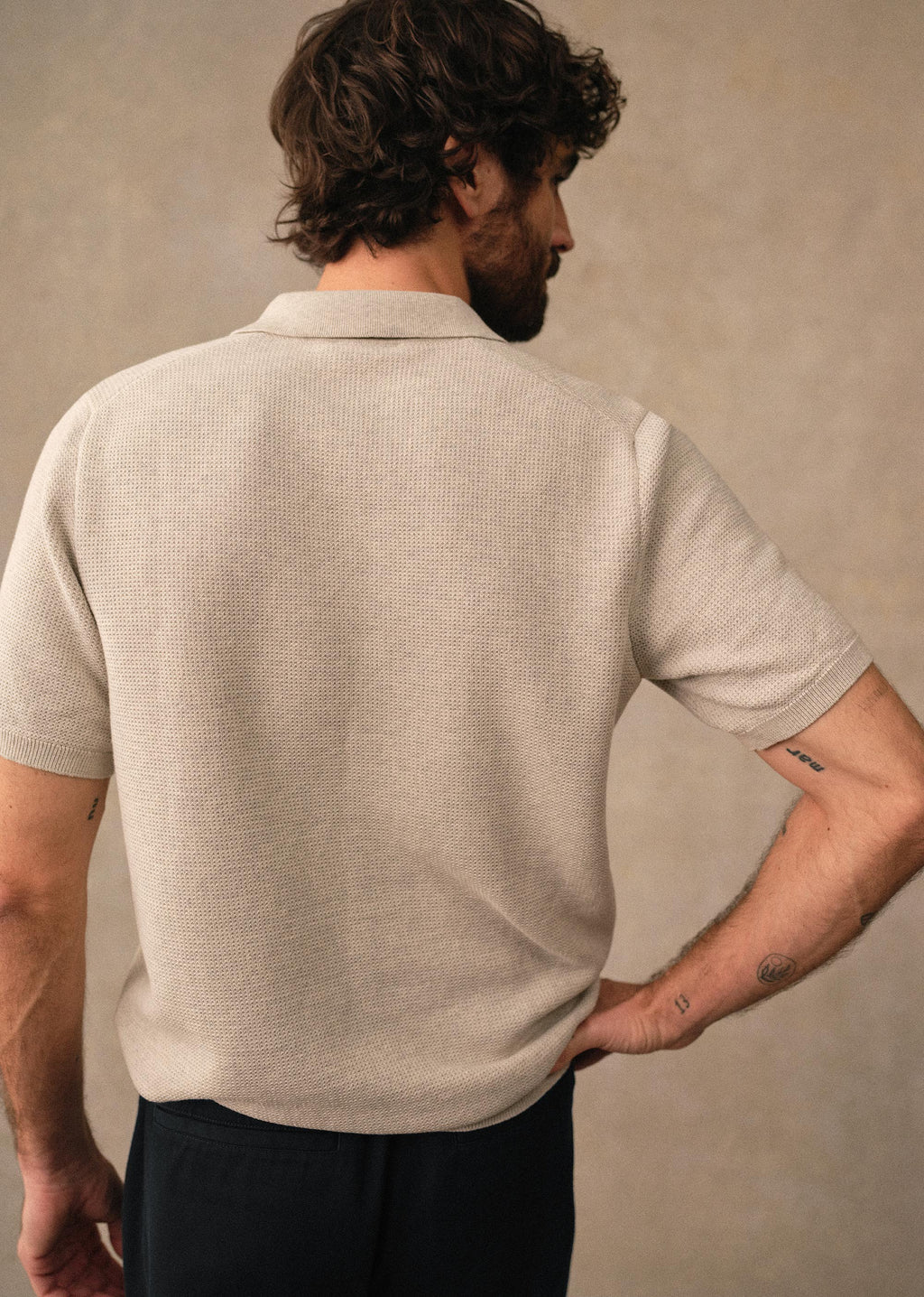 Polo Maille Sawyer - Gris Chiné