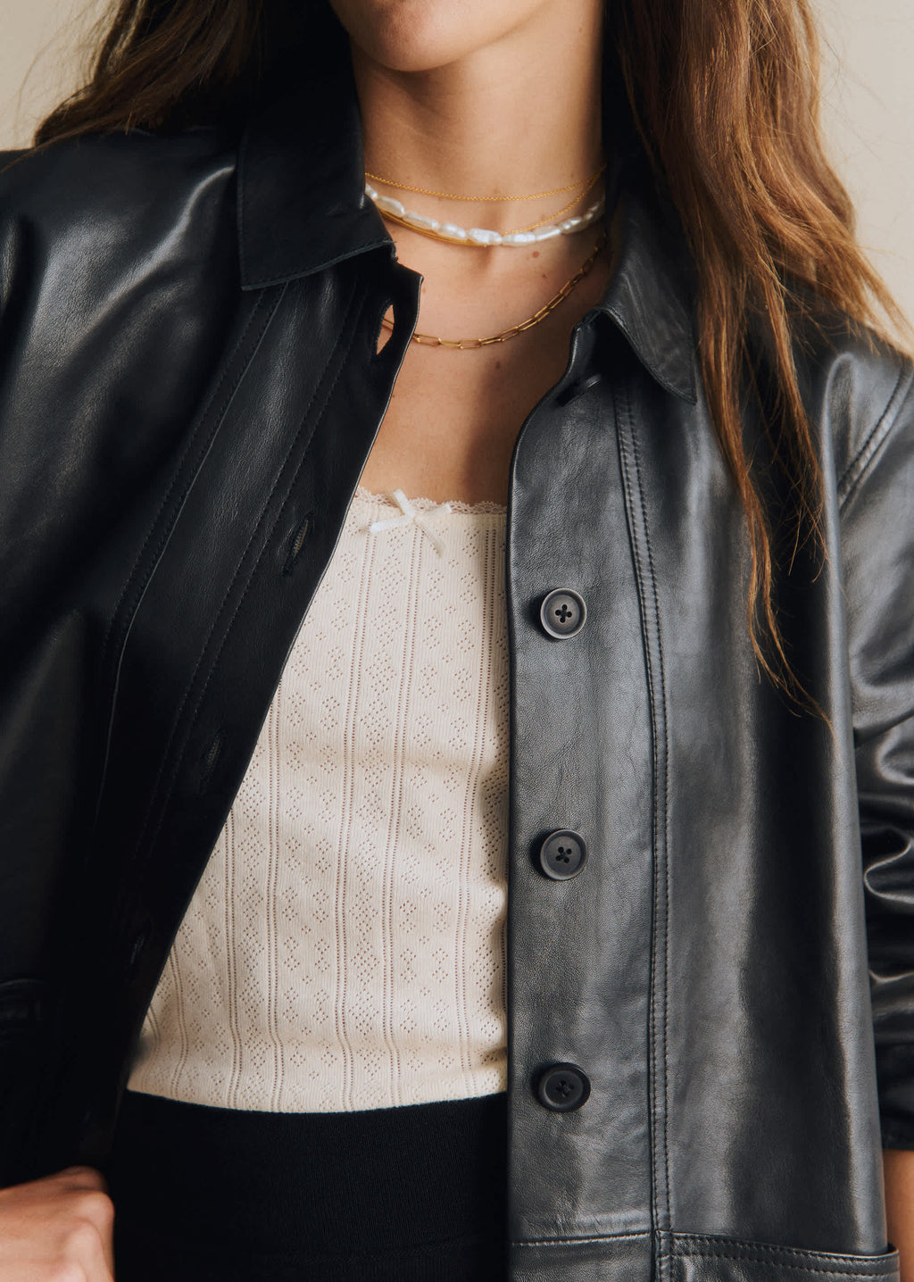 Veste Will - Cuir Noir