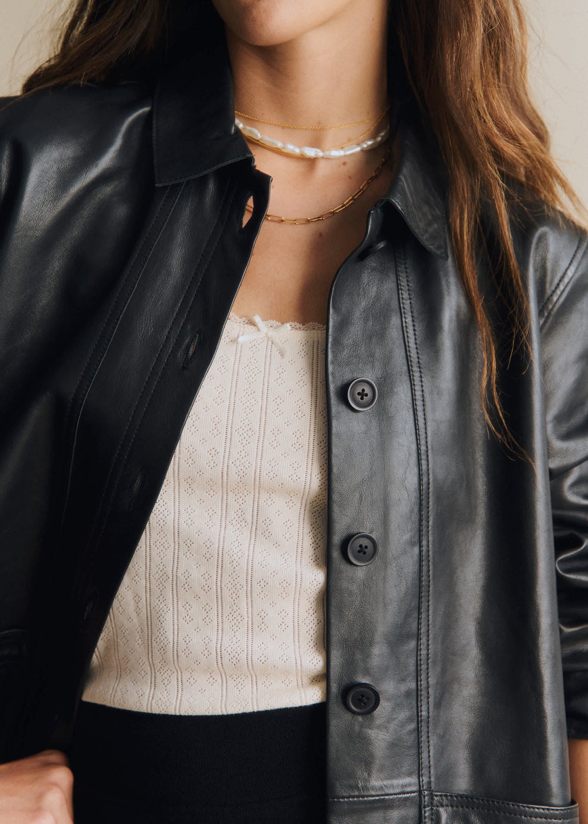 Veste Will - Cuir Noir