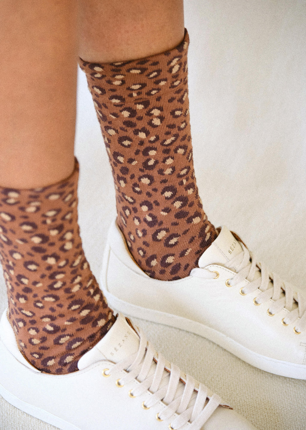 Chaussettes léopard - Léopard Marron