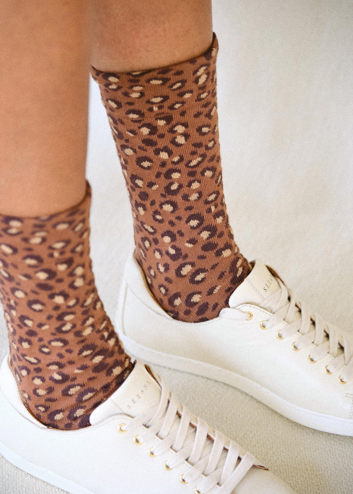 Chaussettes léopard - Léopard Marron