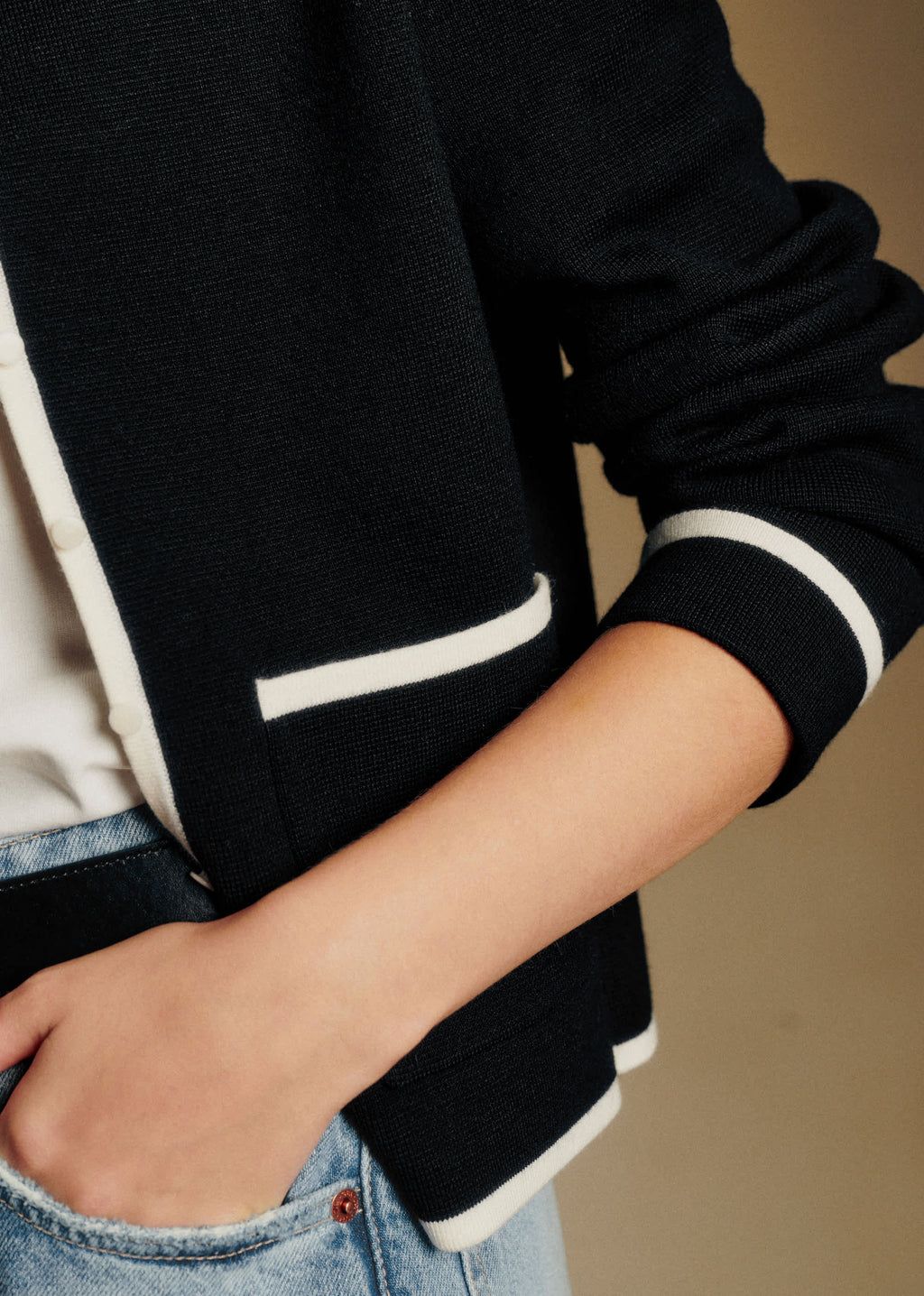 Gilet Brielle - Noir Ecru