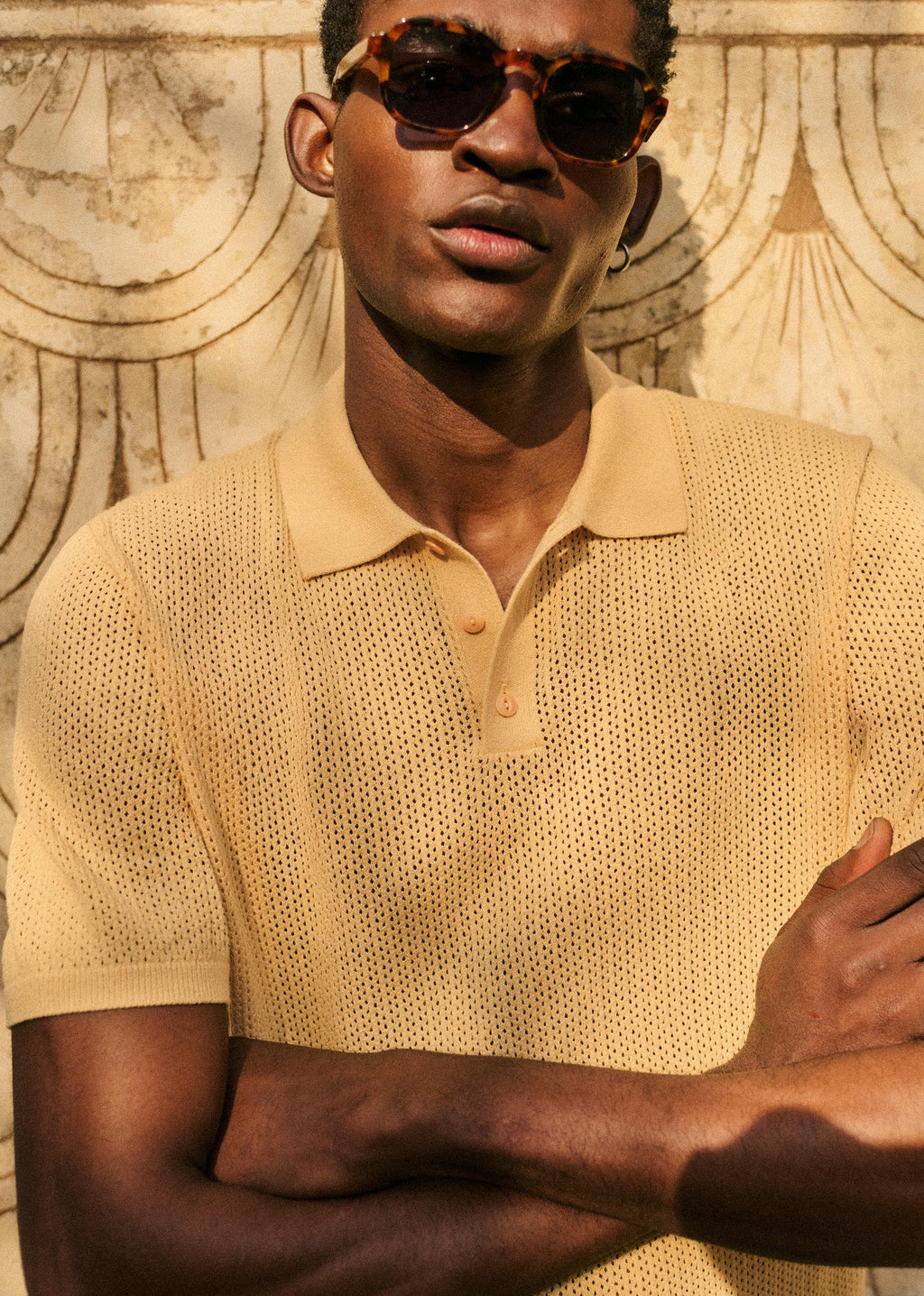 Polo Maille Devan - Jaune Pastel
