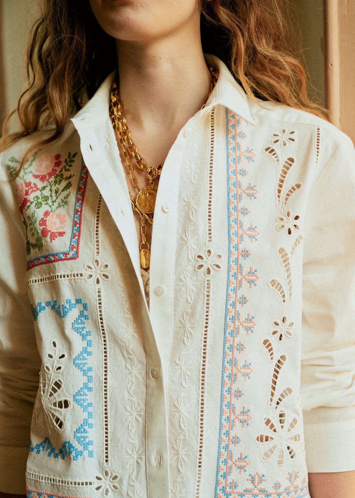Chemise Maxy - Broderie Placée Pastel