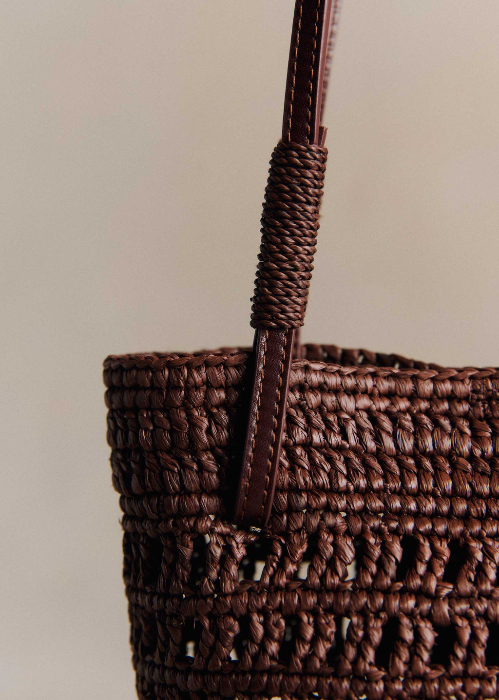 Panier Rosie - Raphia Choco