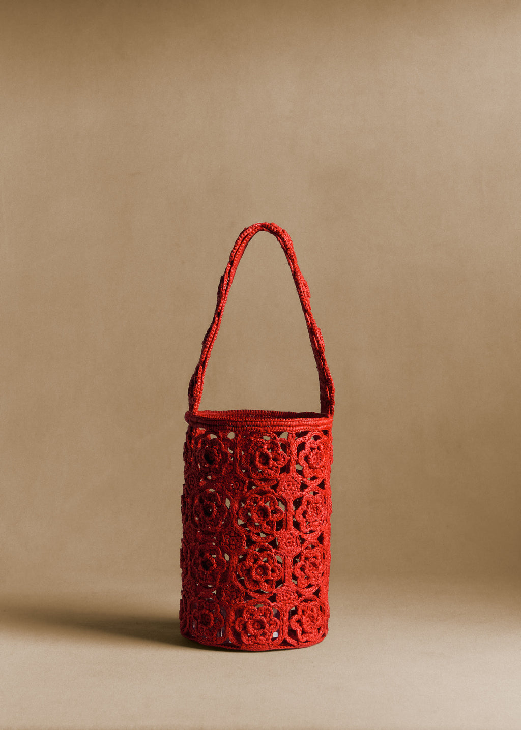 Panier Marcia - Raphia Rouge