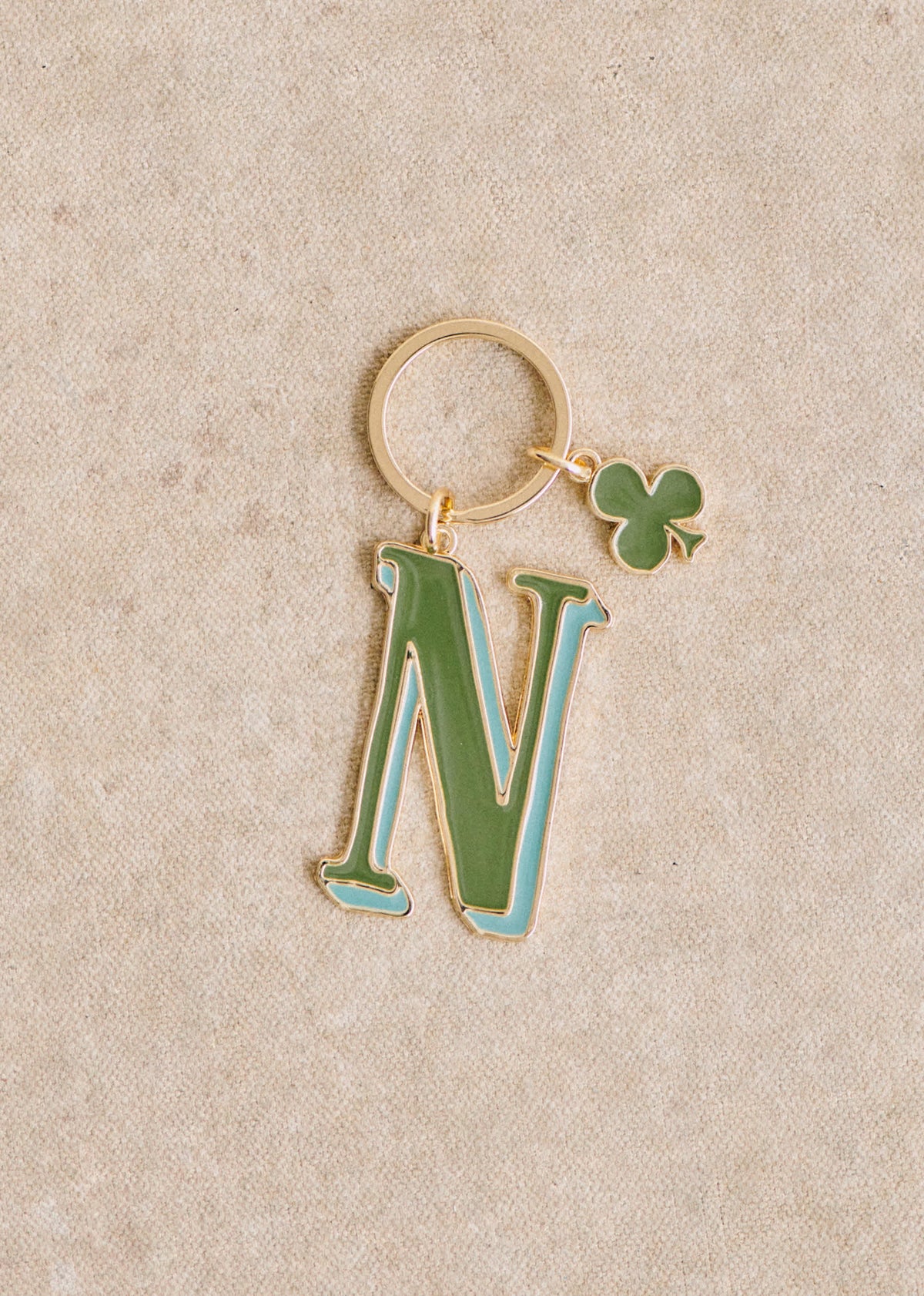 Porte-Clé Abécédaire - Lettre N - Vert