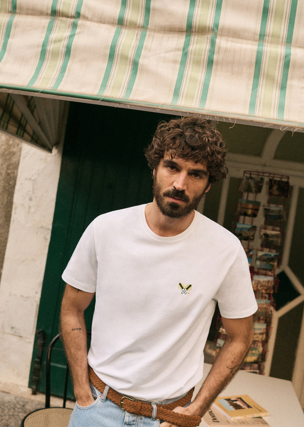 T-Shirt Raquettes de Plage - Blanc
