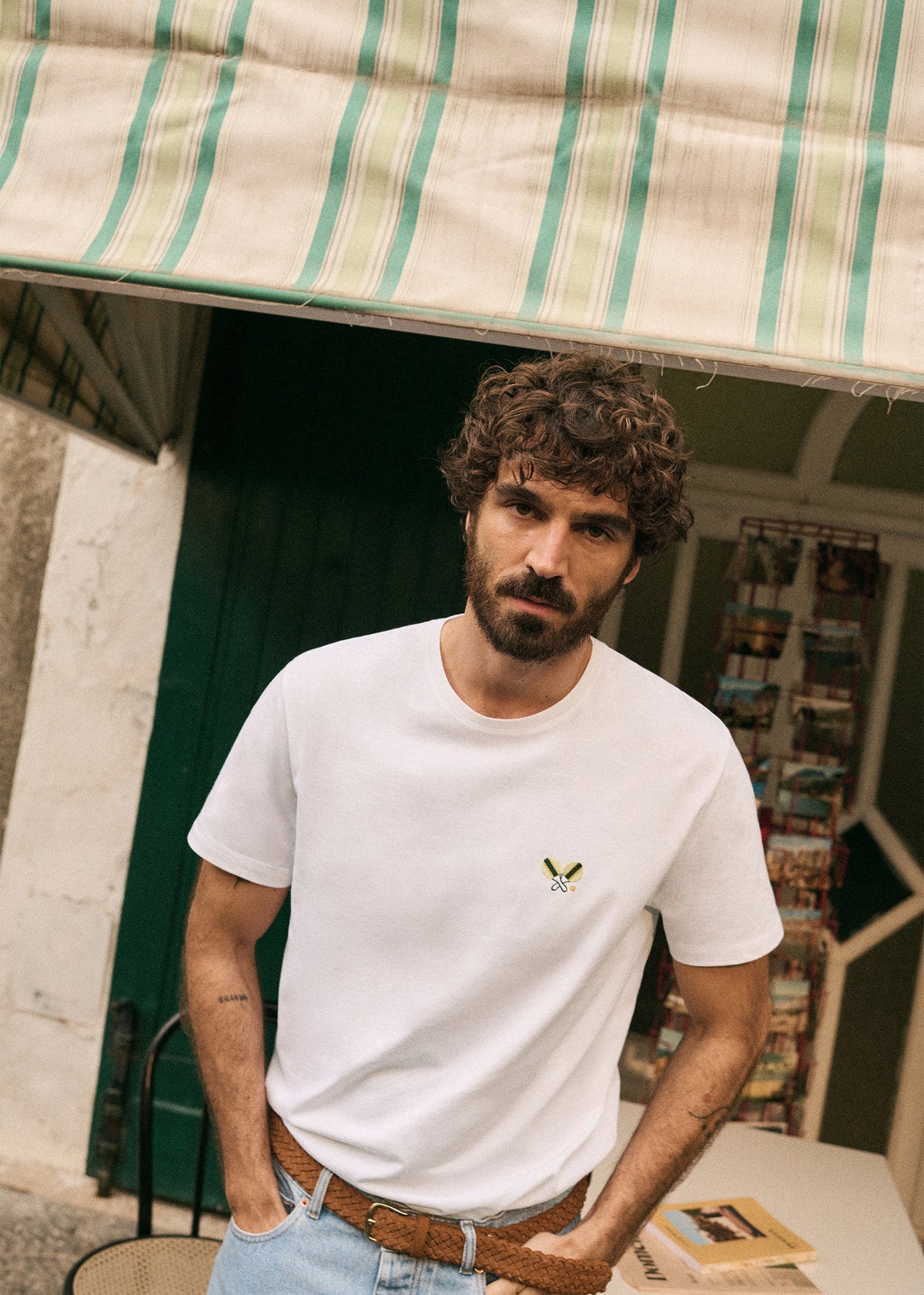 T-Shirt Raquettes de Plage - Blanc