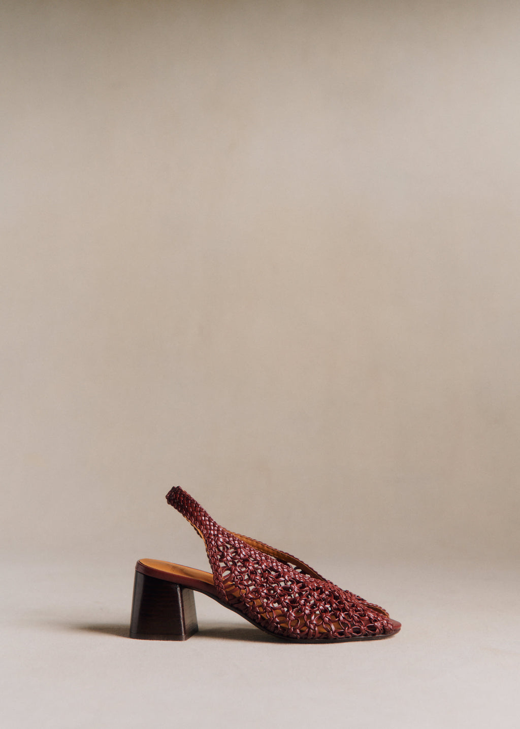 Sandales Enora - Bordeaux brillant tressé
