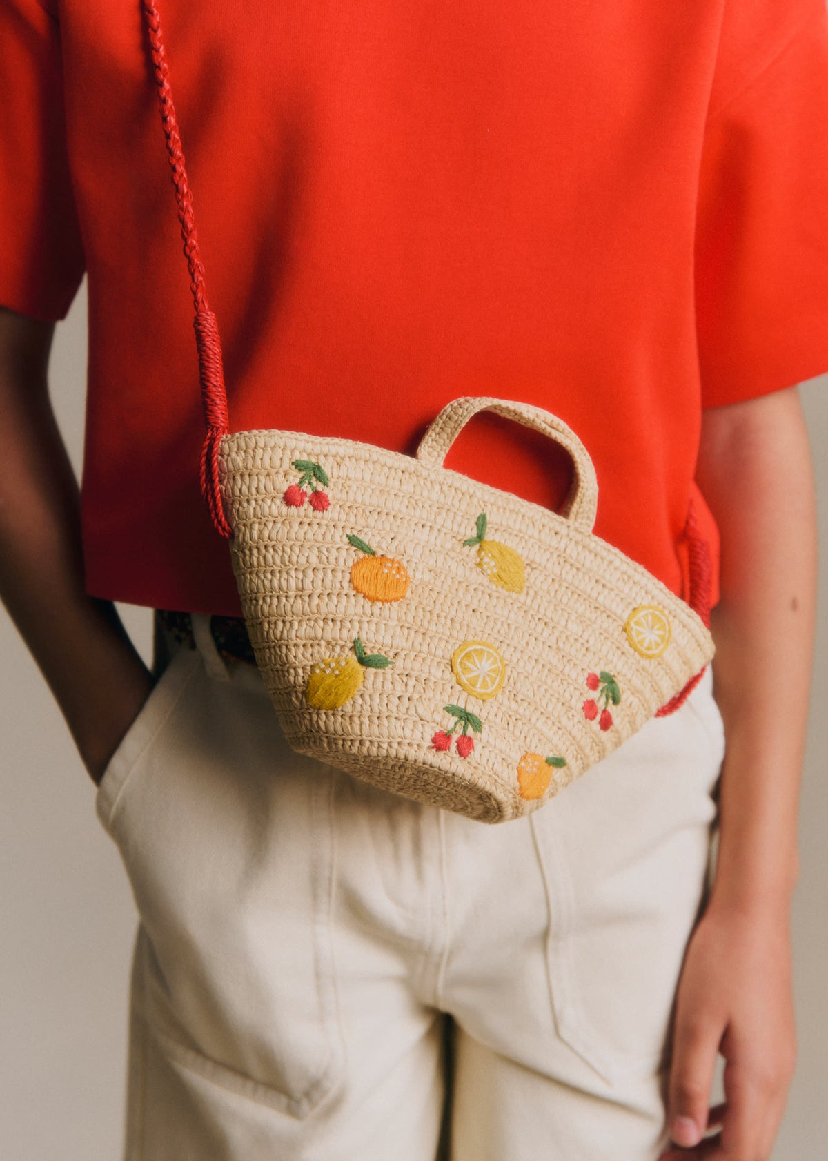 Panier Mimi - Broderie Agrumes