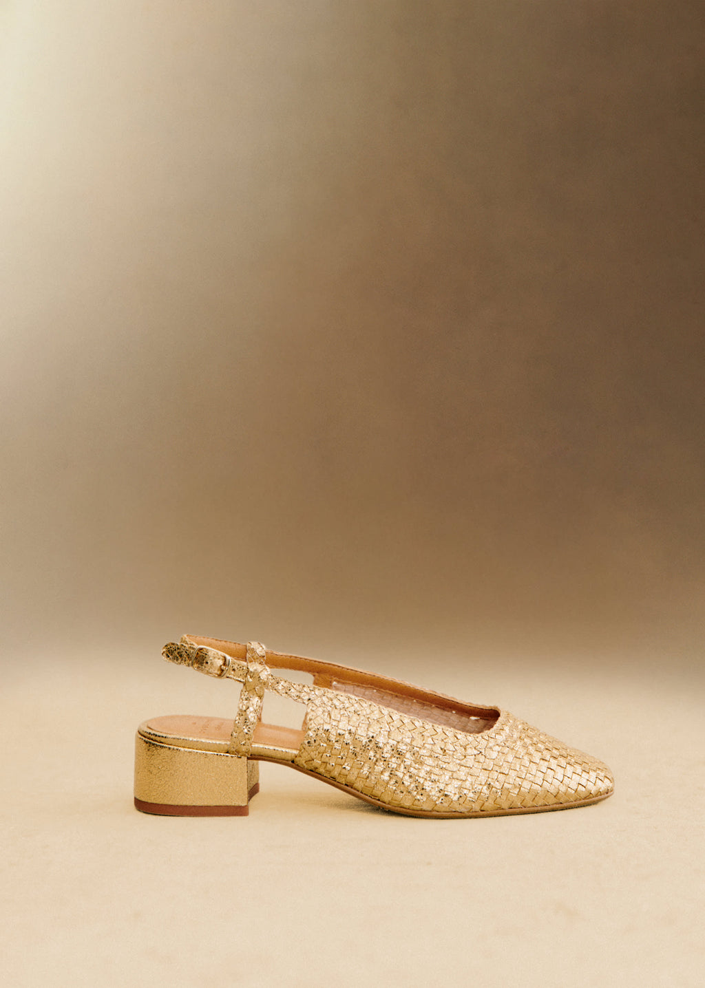 Escarpins Noemie - Doré Lisse Tressé