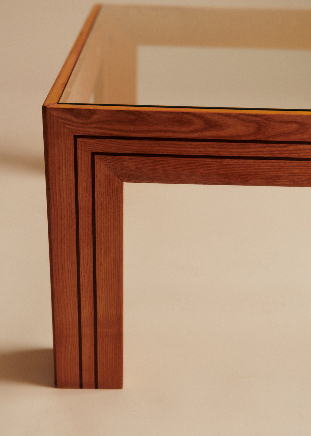 Table basse carrée vintage en orme - Orme