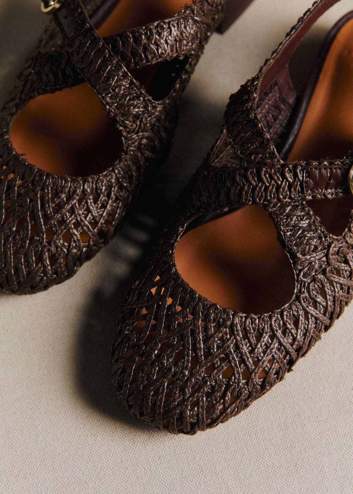 Ballerines Low Nala - Choco Textile Tressé
