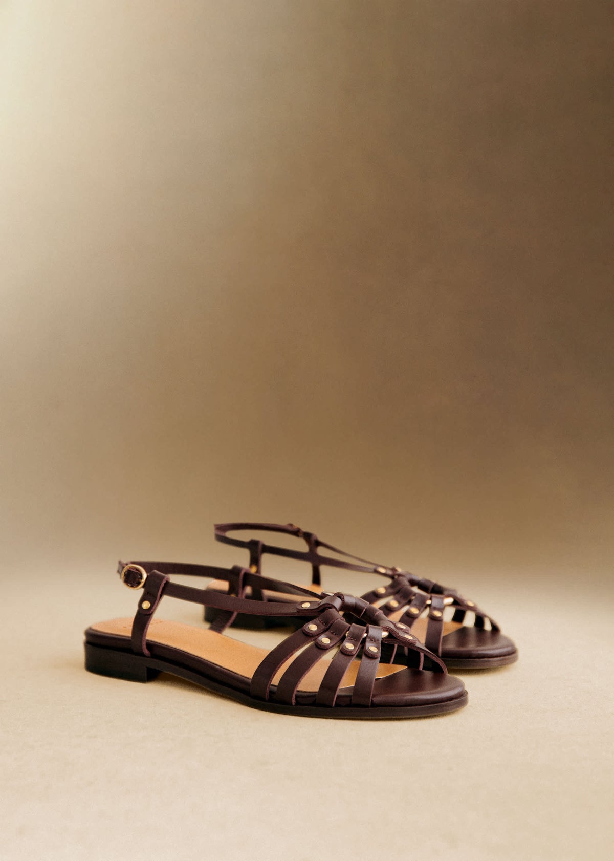 Sandales Low Iris - Chocolat Lisse