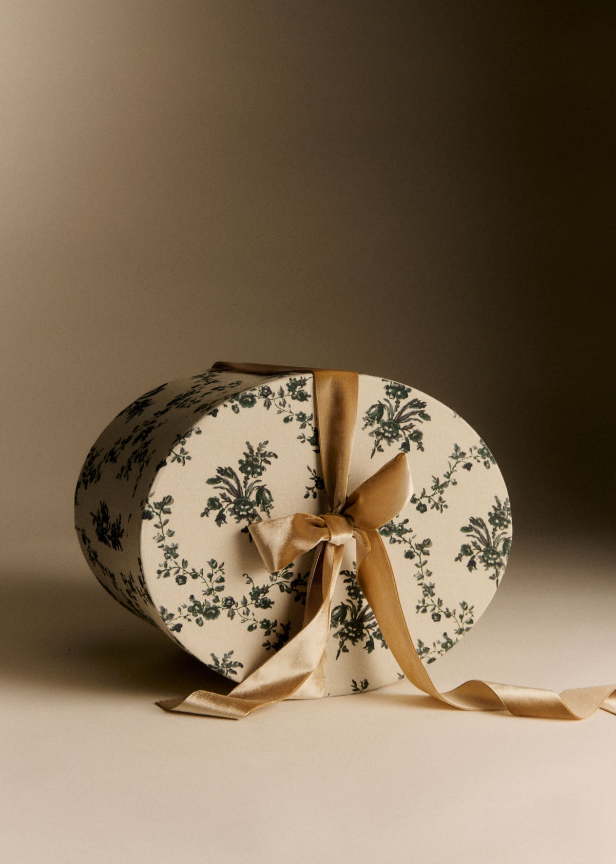 Boîte rangement ovale - Imprimé Croisillons Bleu