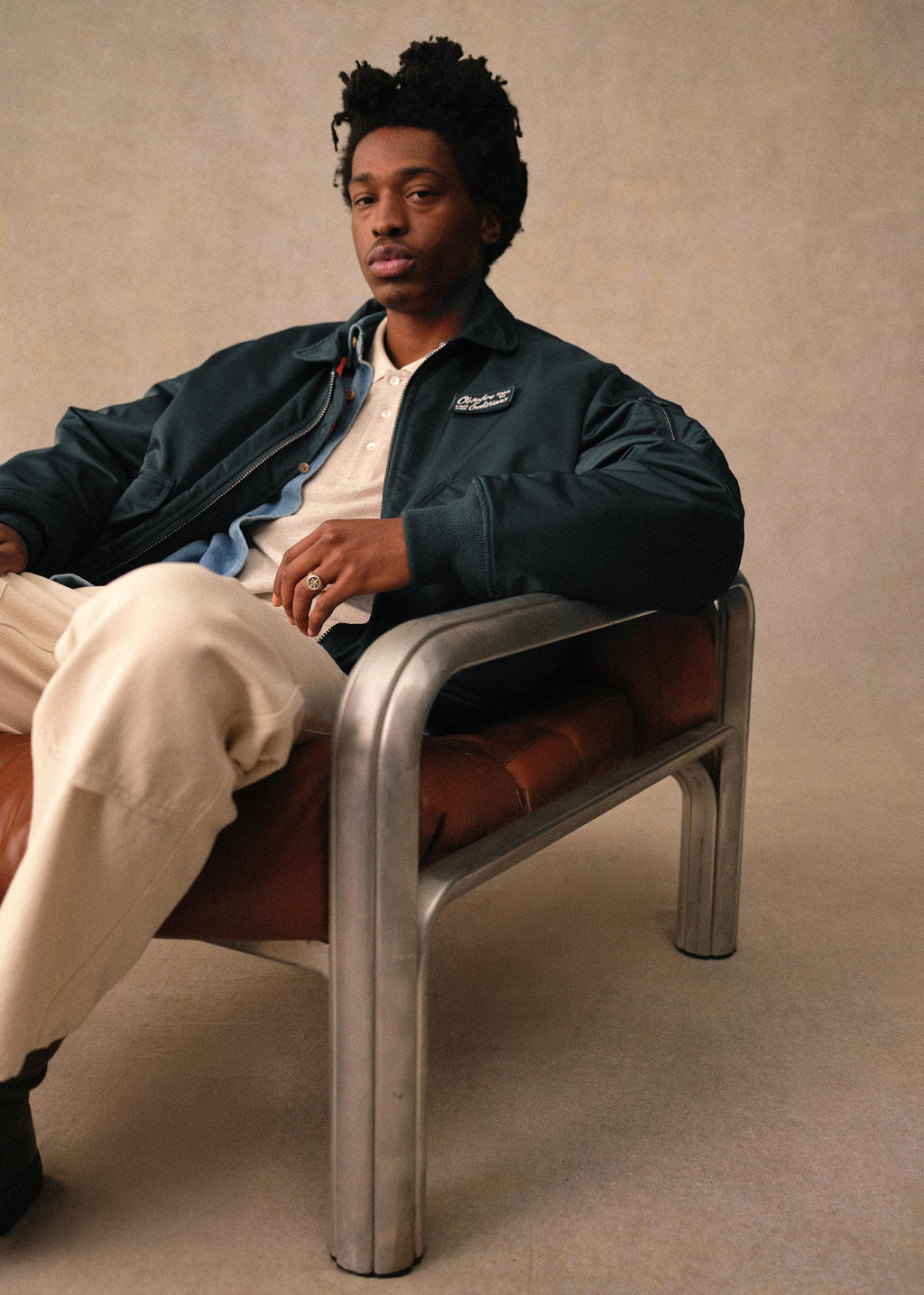 Bomber Octobre Éditions x Schott NYC - Marine