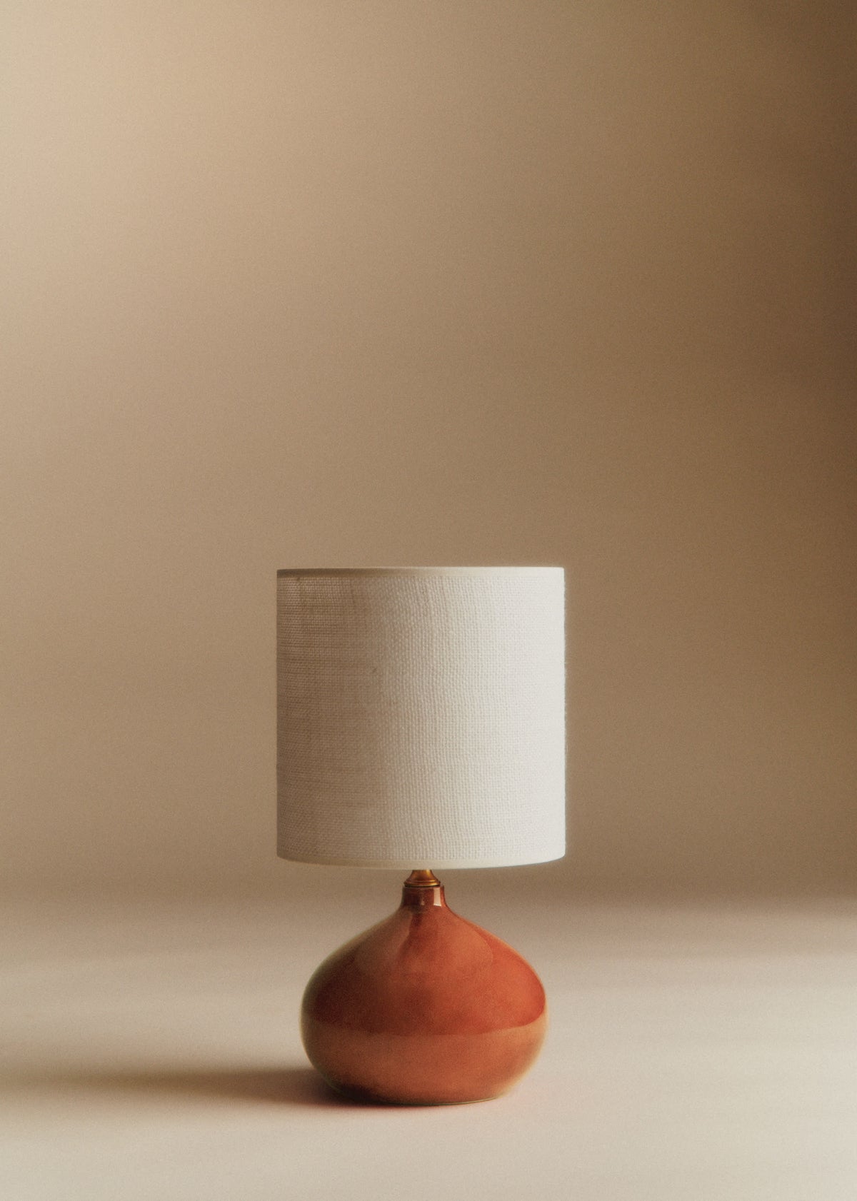 Lampe Banjo petit modèle - Rouille - Abat-jour Dolce - Jute Écru
