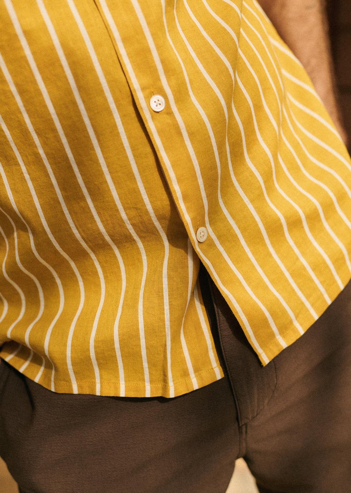 Chemise Holt - Moutarde Rayures Blanches